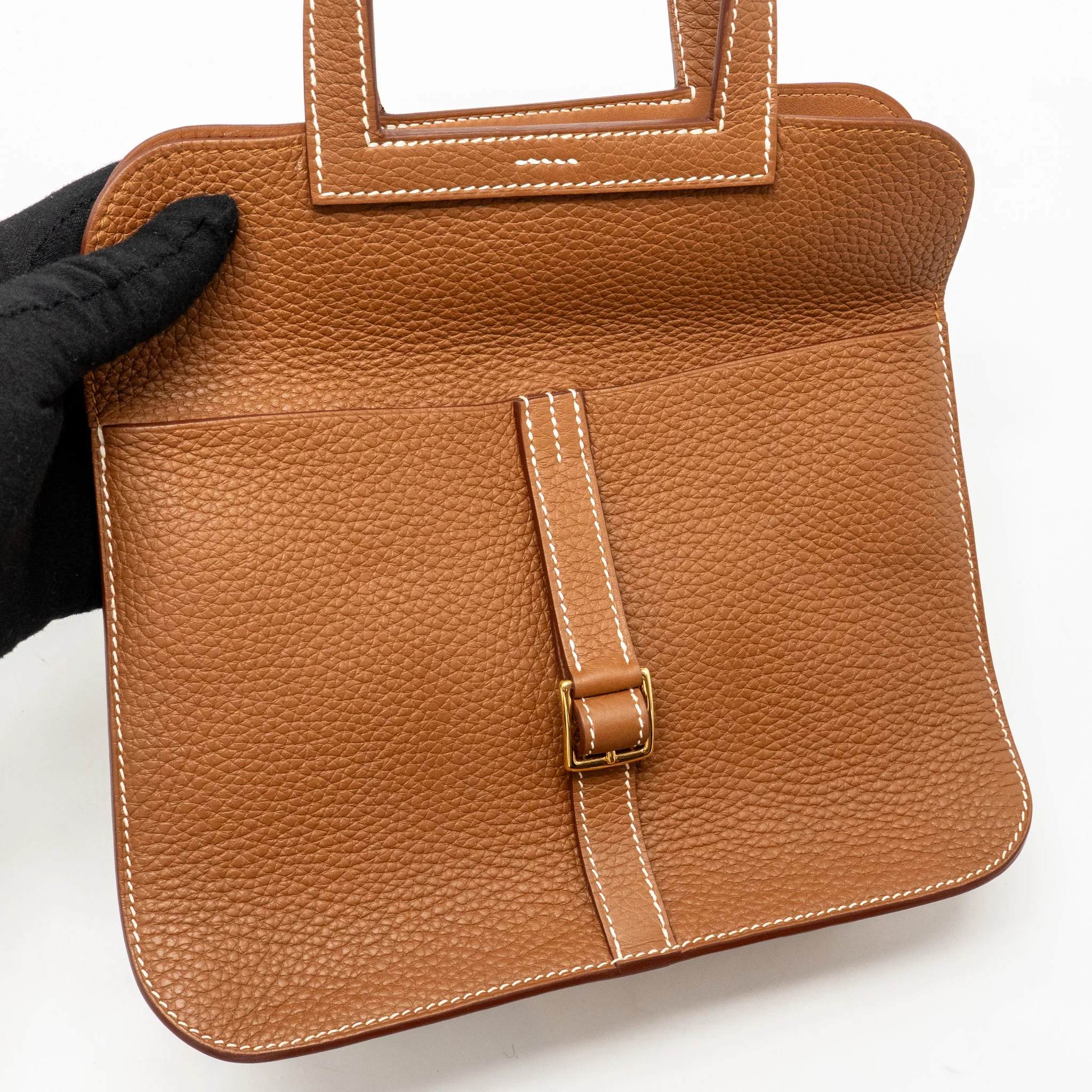 Hermes Halzan 25 clemence gold GHW stamp B - Image 14