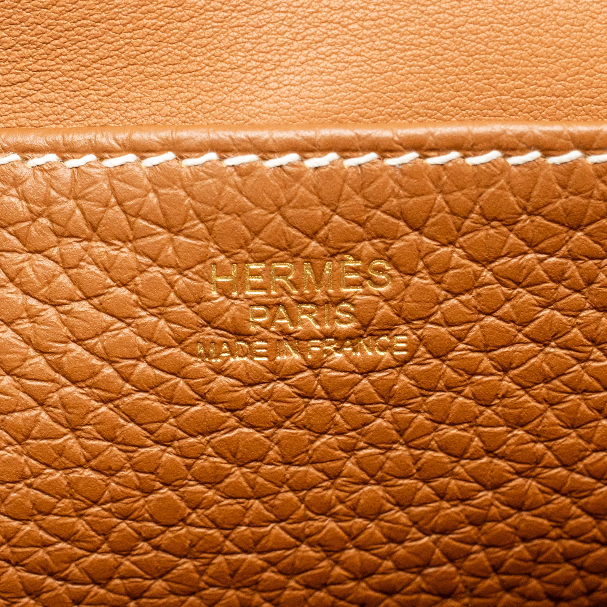 Hermes Halzan 25 clemence gold GHW stamp B - Image 16
