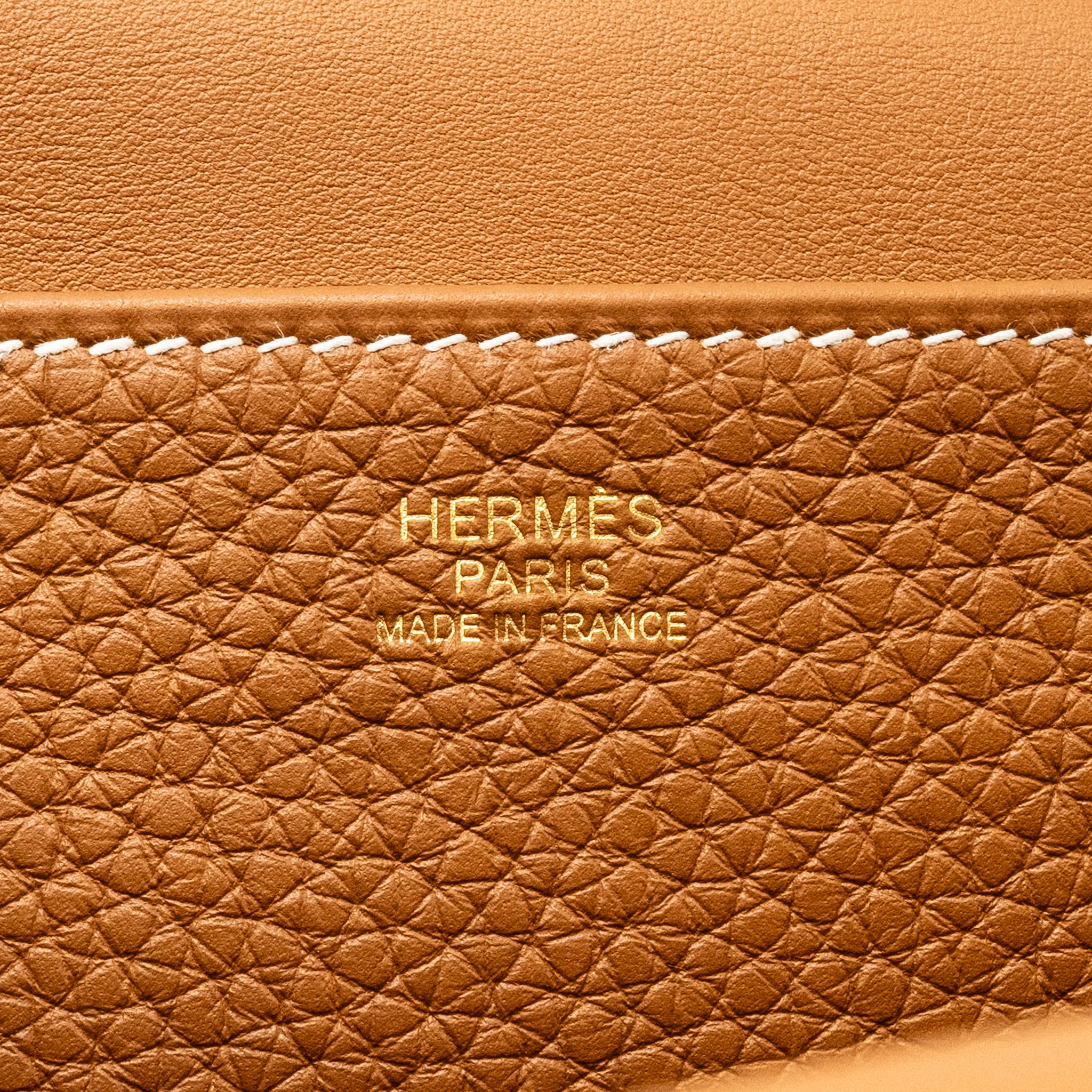 Hermes Halzan 25 Clemence Gold GHW Stamp B - Image 15
