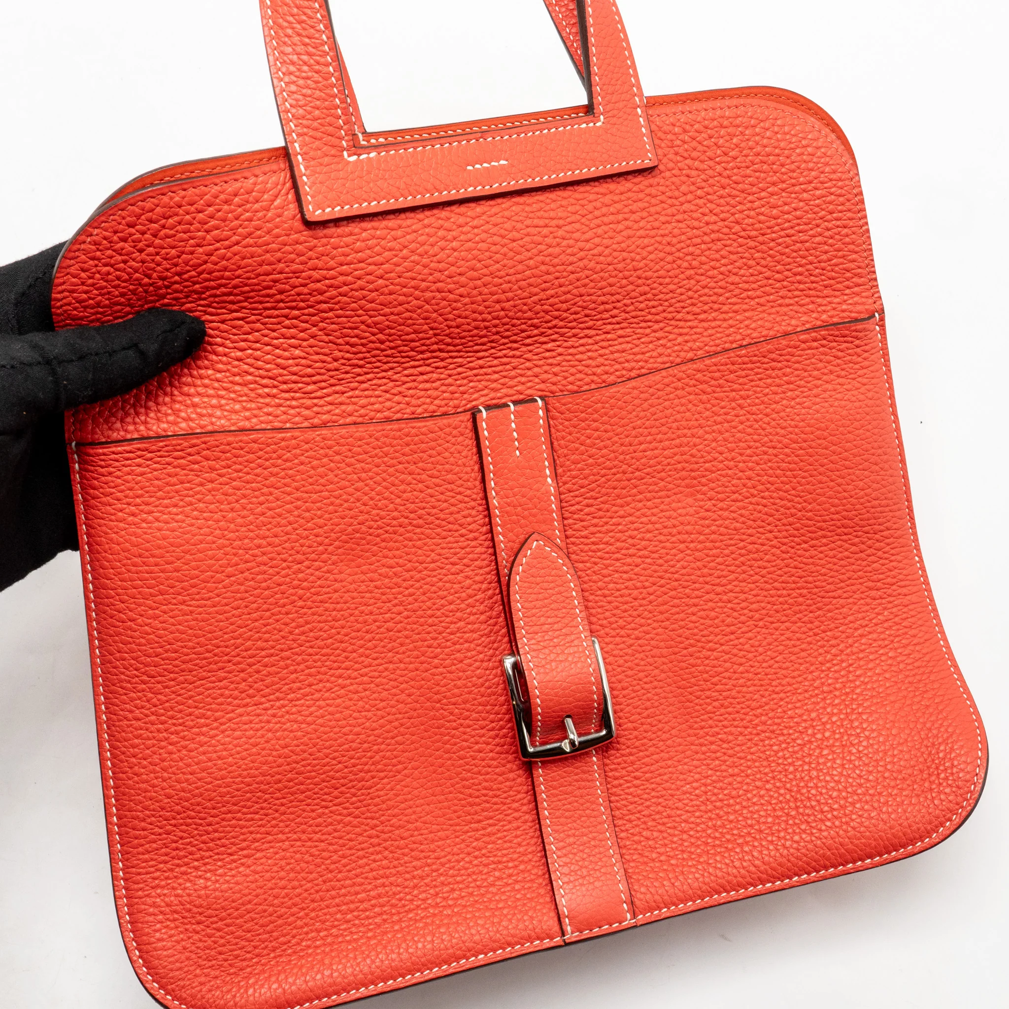 Hermes Halzan 31 Clemence Rose Jaipur SHW Stamp C - Image 14