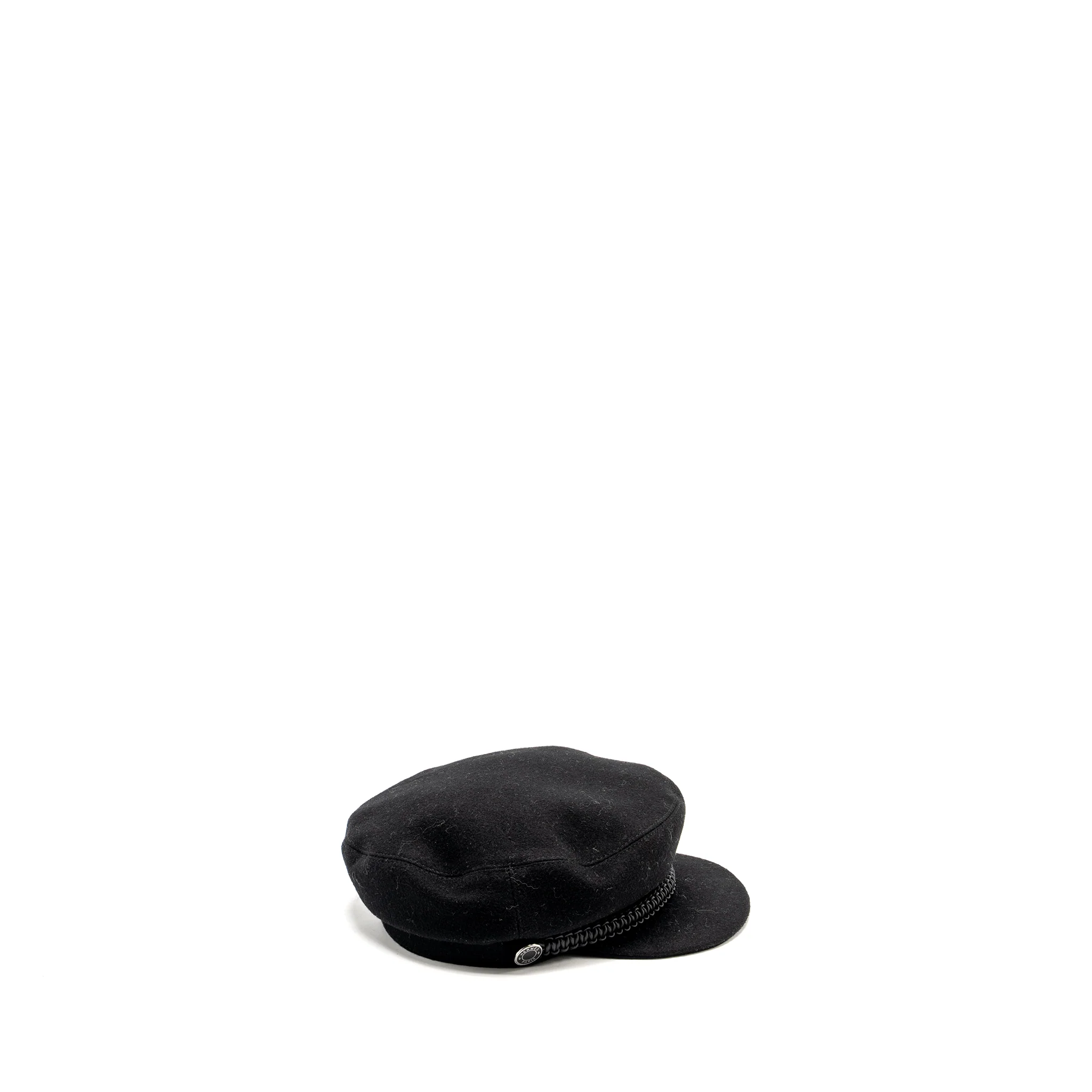 Hermes Size 57 Casquette Femme Hat Black SHW - Image 2