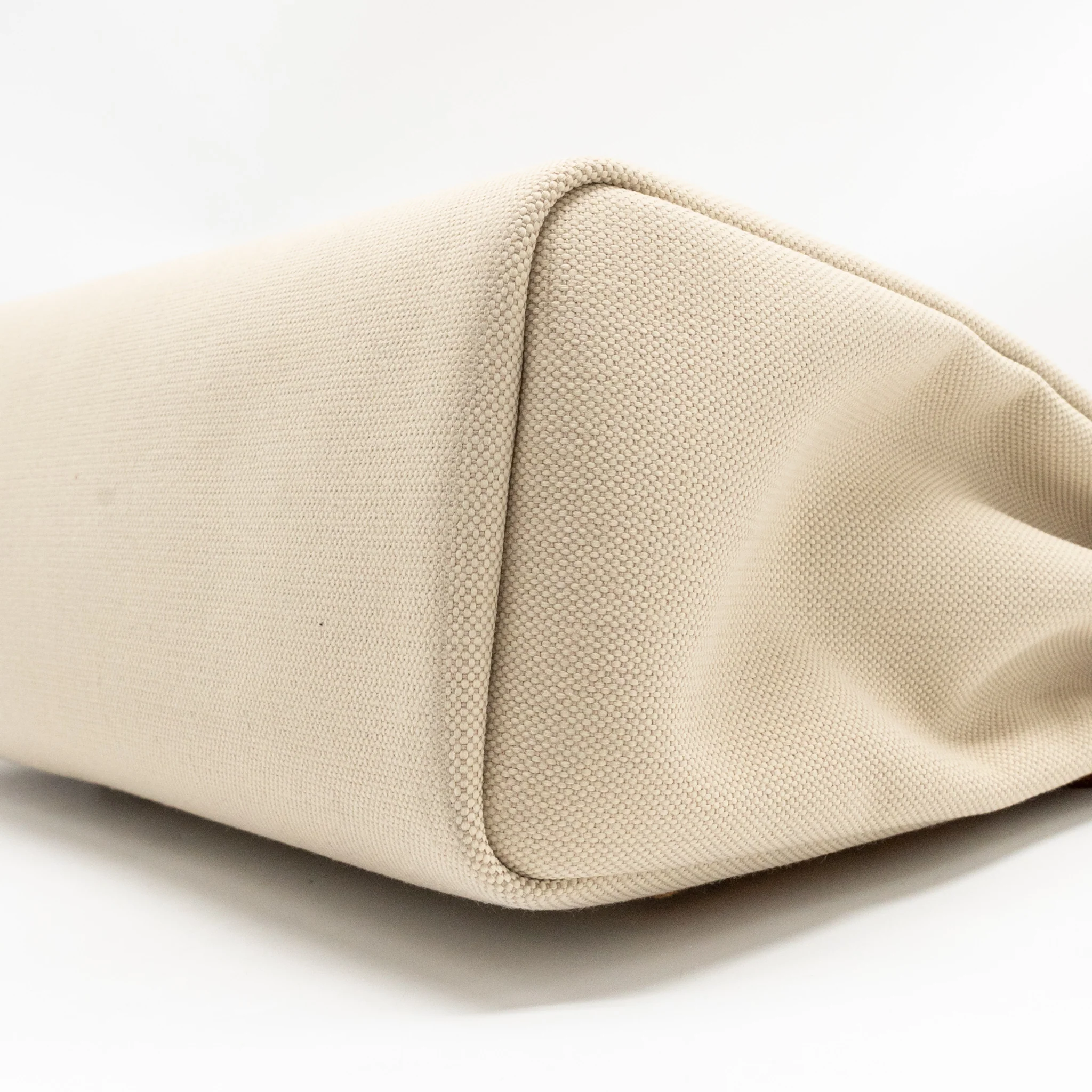 Hermes herbag 31 zip bag canvas/Hunter leather beton/nata SHW stamp U - Image 8