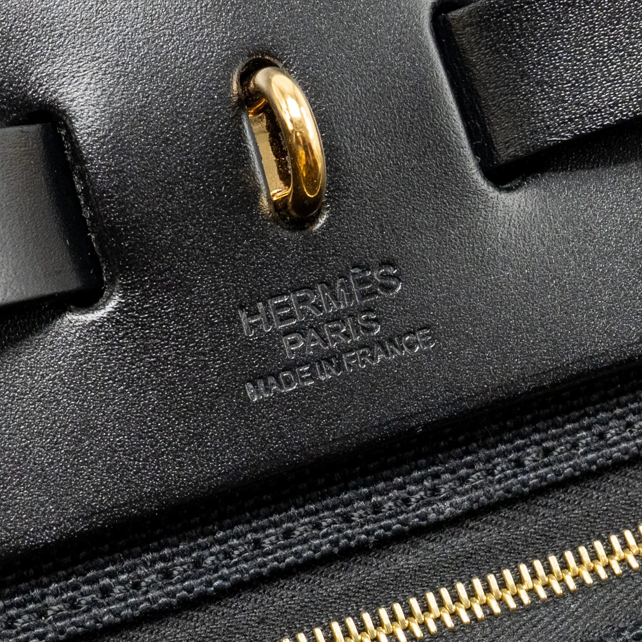 Hermes Herbag 31 Zip Bag Canvas/Hunter Leather Black GHW Stamp Z - Image 12