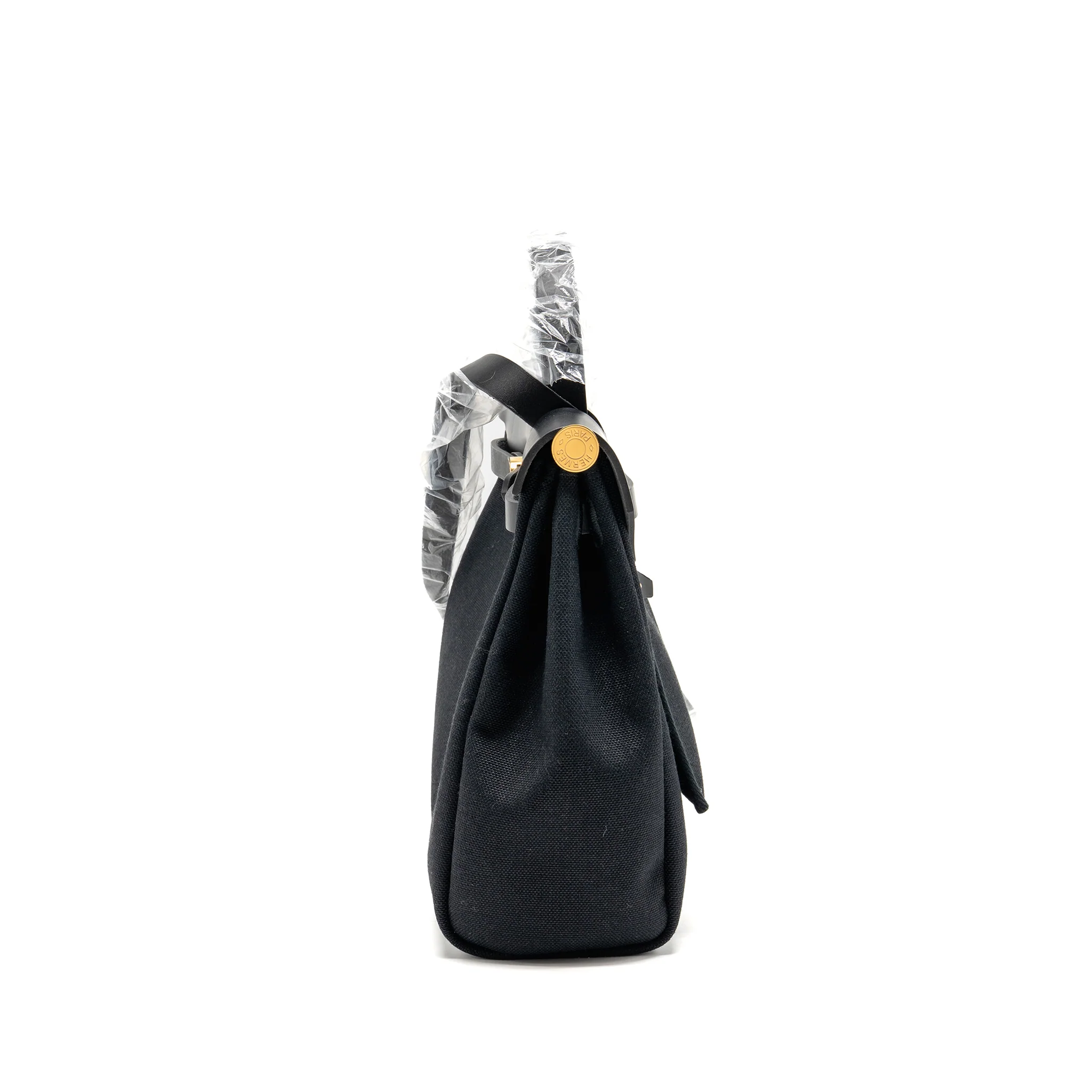 Hermes Herbag 31 Zip Bag Canvas/Hunter Leather Black GHW Stamp Z - Image 4