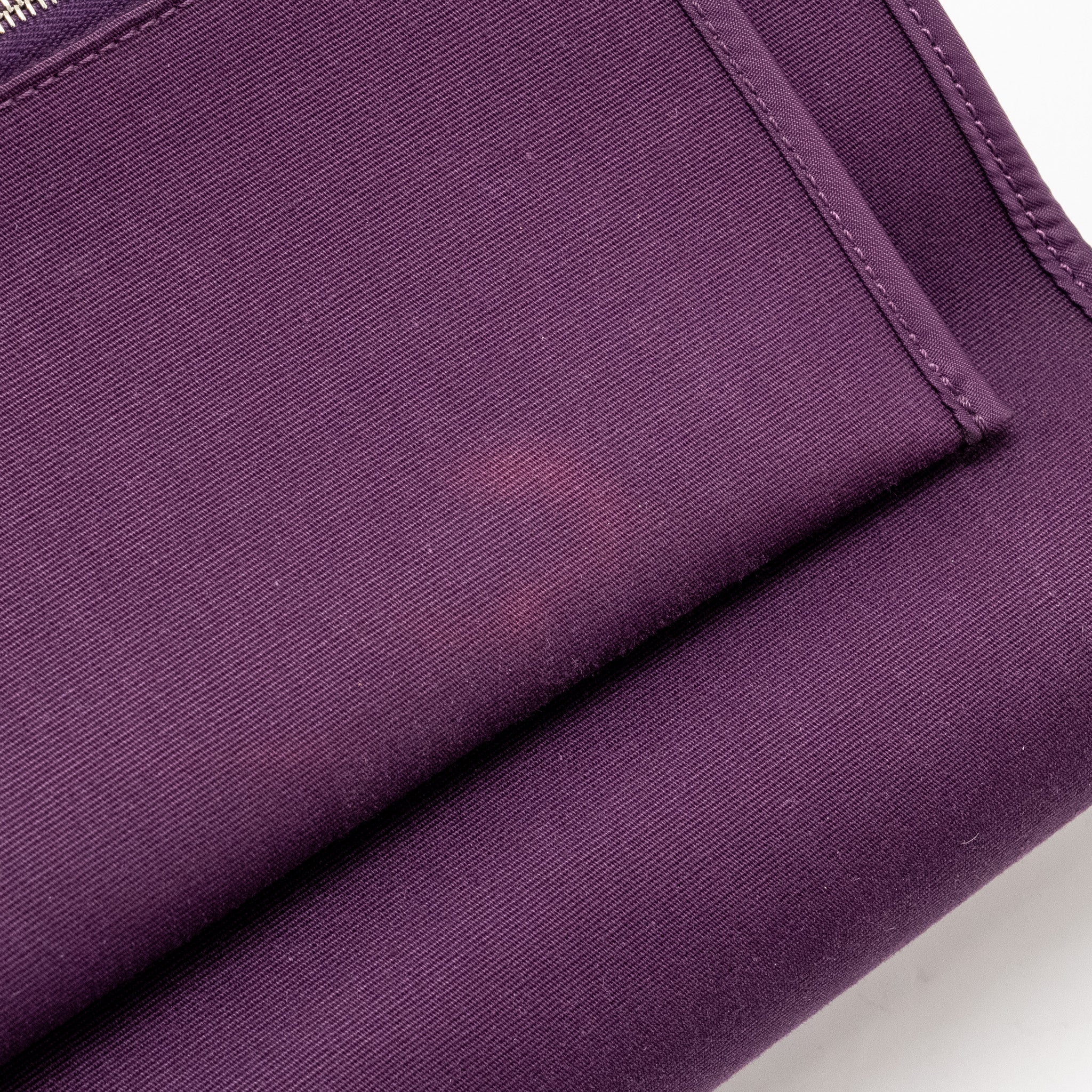 Hermes Herbag 31 Zip Bag Canvas / Hunter Leather Cassis Purple SHW Stamp Square P - Image 18