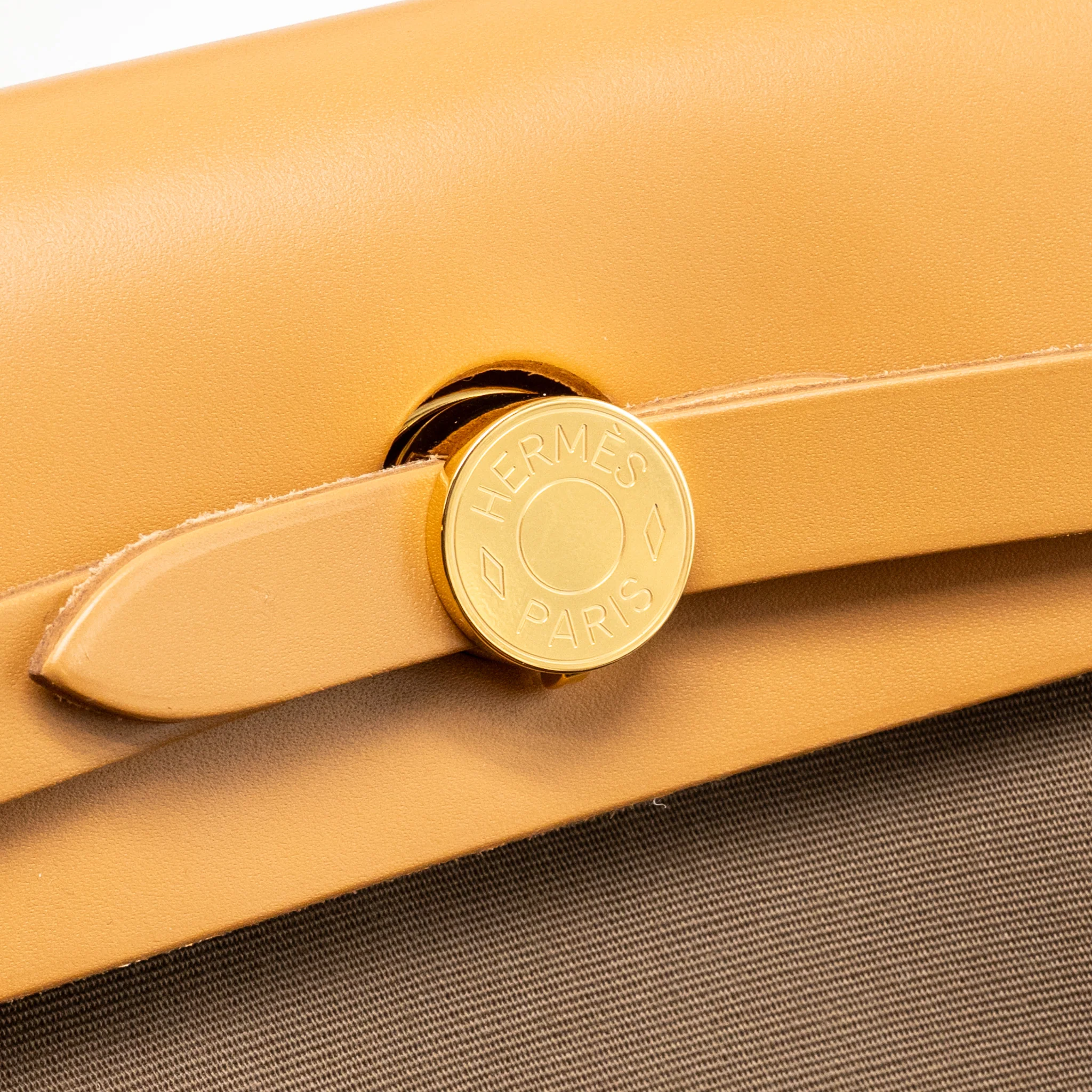 Hermes Herbag 31 Zip Bag Canvas/Hunter Leather Etoupe / Natural Sable GHW Stamp U - Image 14