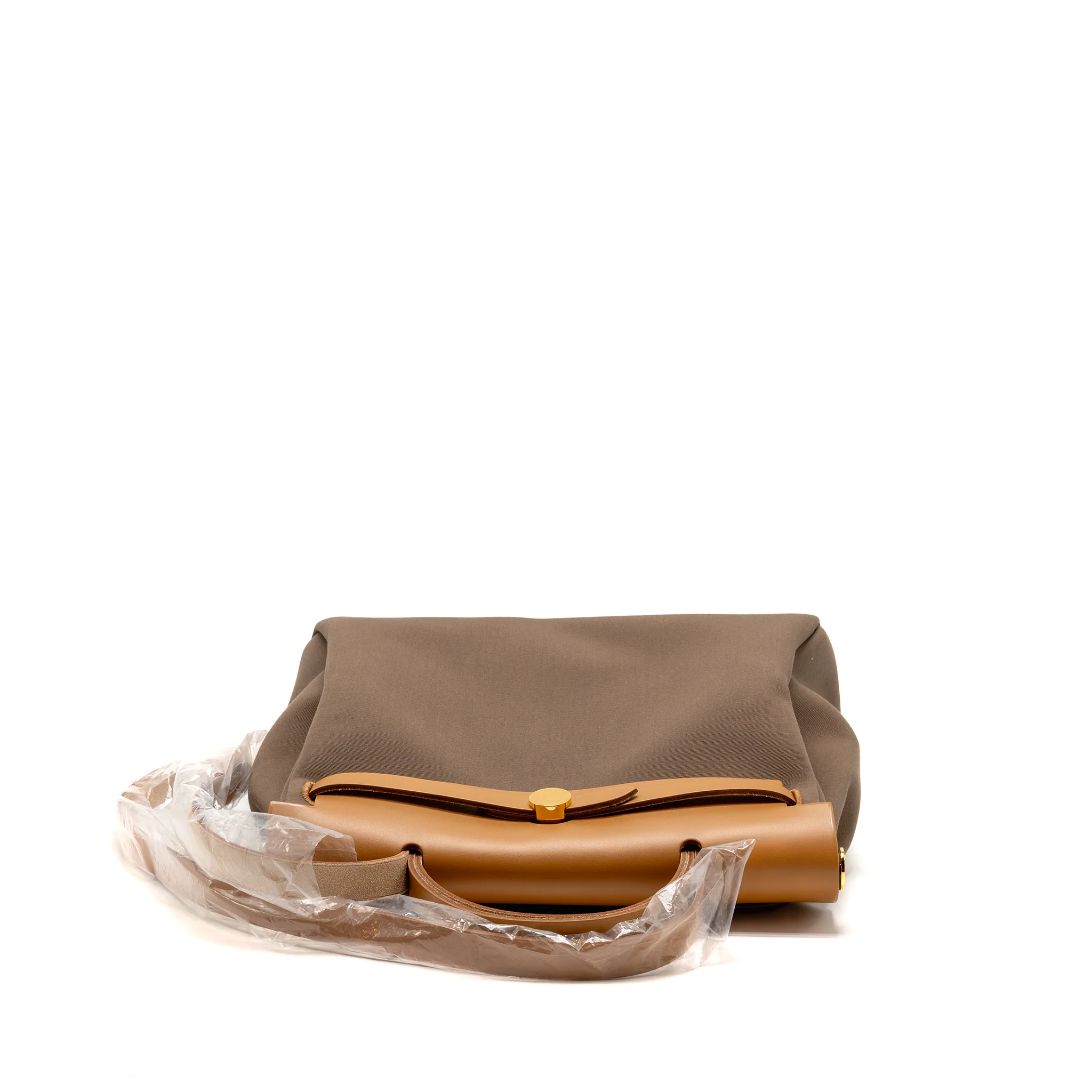 Hermes Herbag 31 Zip Bag Canvas/Hunter Leather Etoupe / Natural Sable GHW Stamp U - Image 5