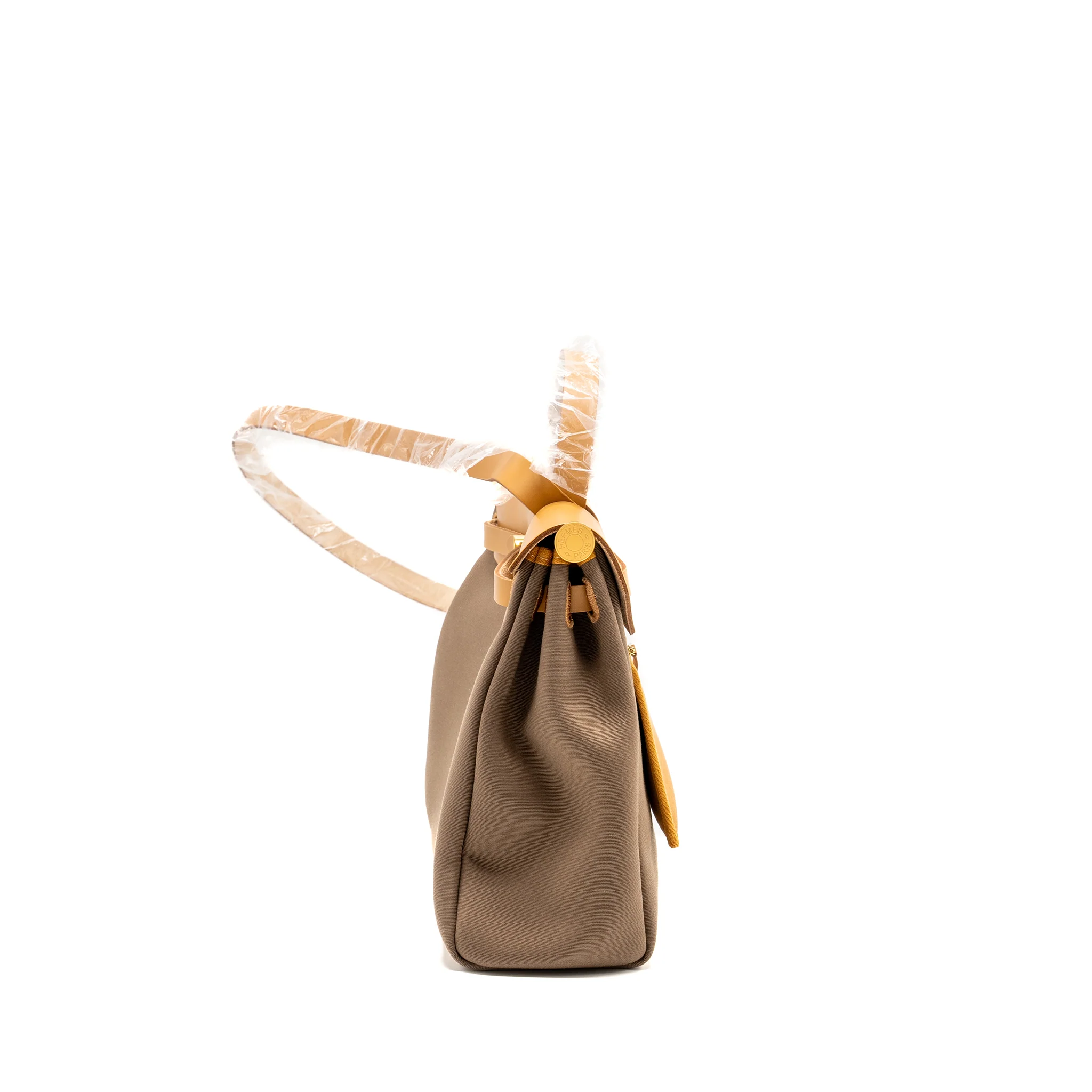Hermes Herbag31 zip bag canvas / hunter etoupe / natural sable GHW stamp U - Image 3