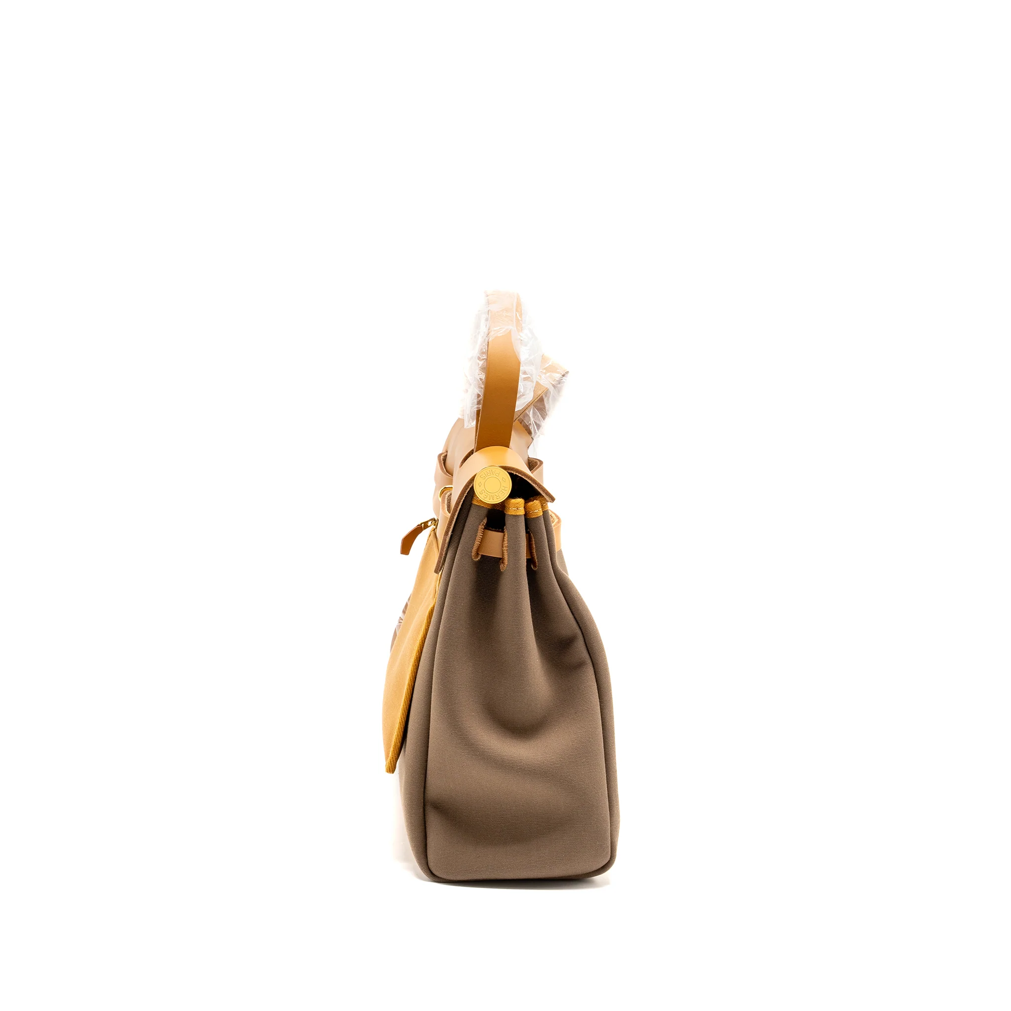 Hermes Herbag31 zip bag canvas / hunter etoupe / natural sable GHW stamp U - Image 4