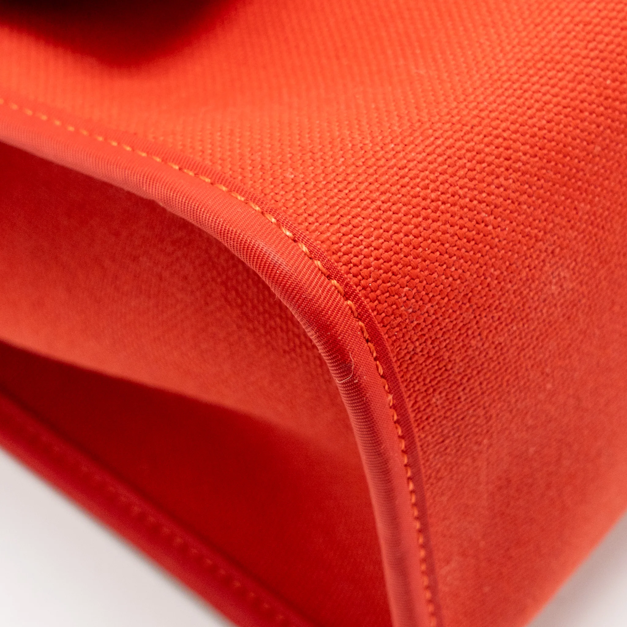 Hermes Herbag 31 Zip Bag Canvas/ Hunter Leather Rough Tomate SHW Stamp A - Image 11