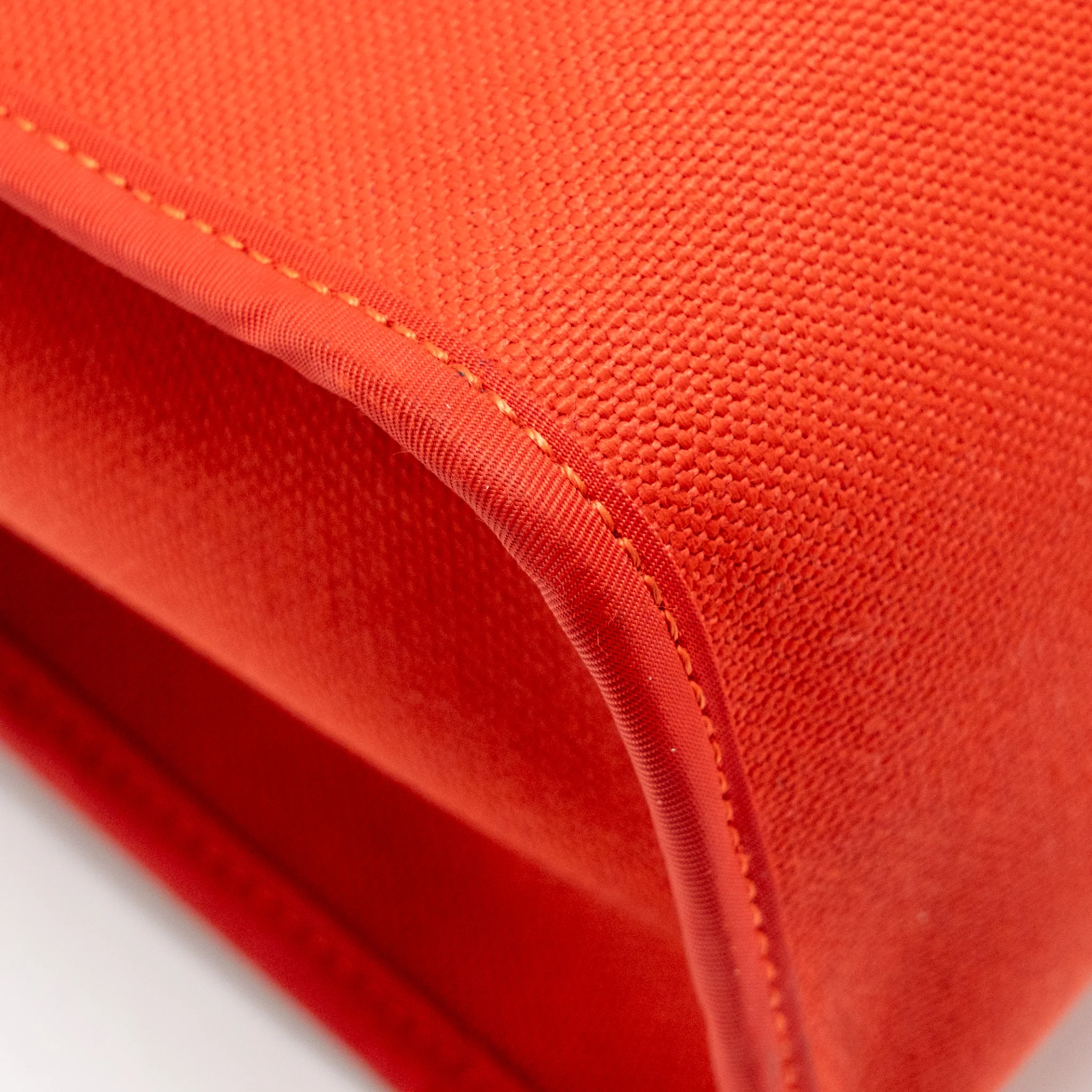 Hermes Herbag 31 Zip Bag Canvas/ Hunter Leather Rough Tomate SHW Stamp A - Image 9