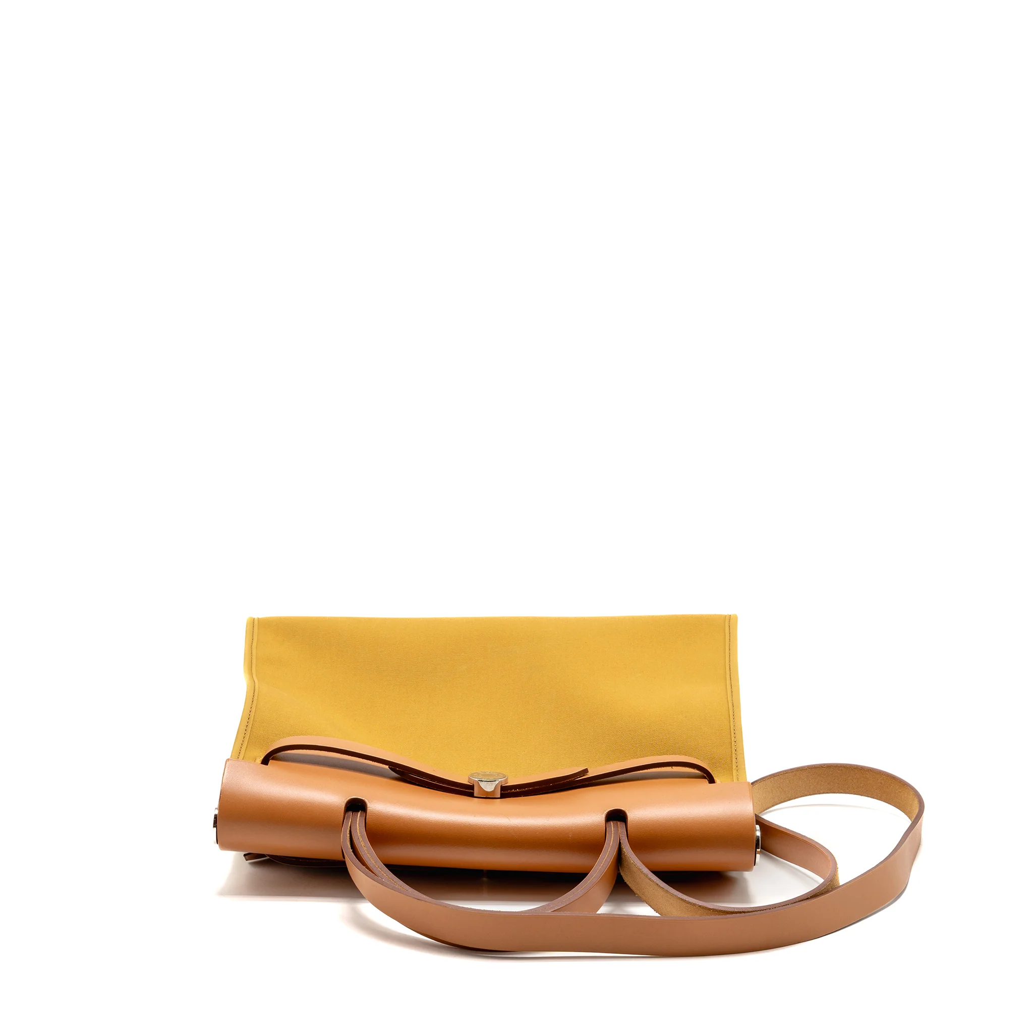 Hermes herbag 31 zip bag canvas/hunter leather sesame/naturel sable SHW stamp square Q - Image 5