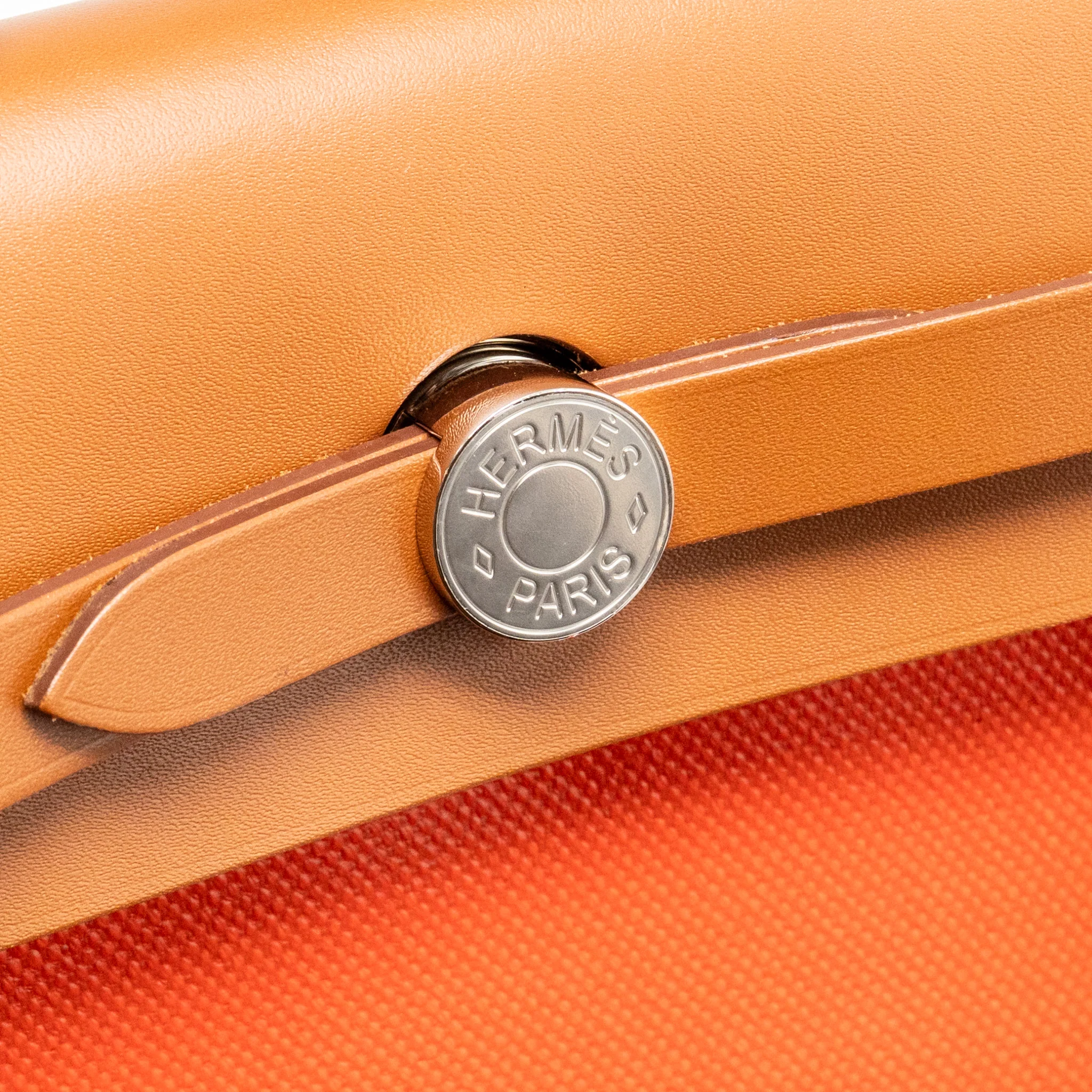 Hermes Herbag31 Zip Bag Toile H Berline Canvas / Hunter Capucine-Ecru-Beige / Fauve SHW Stamp U - Image 14