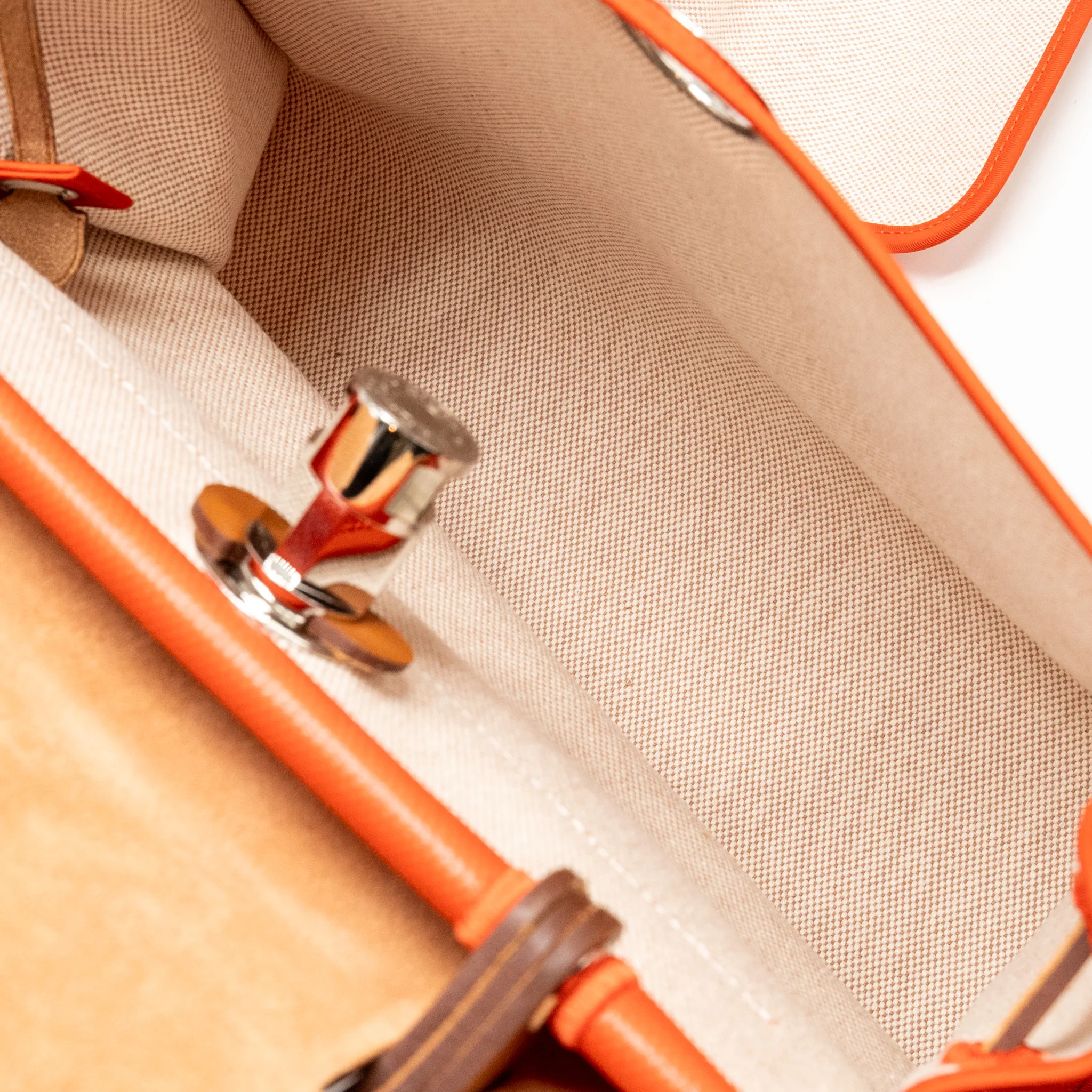 Hermes Herbag31 Zip Bag Toile H Berline Canvas / Hunter Capucine-Ecru-Beige / Fauve SHW Stamp U - Image 15