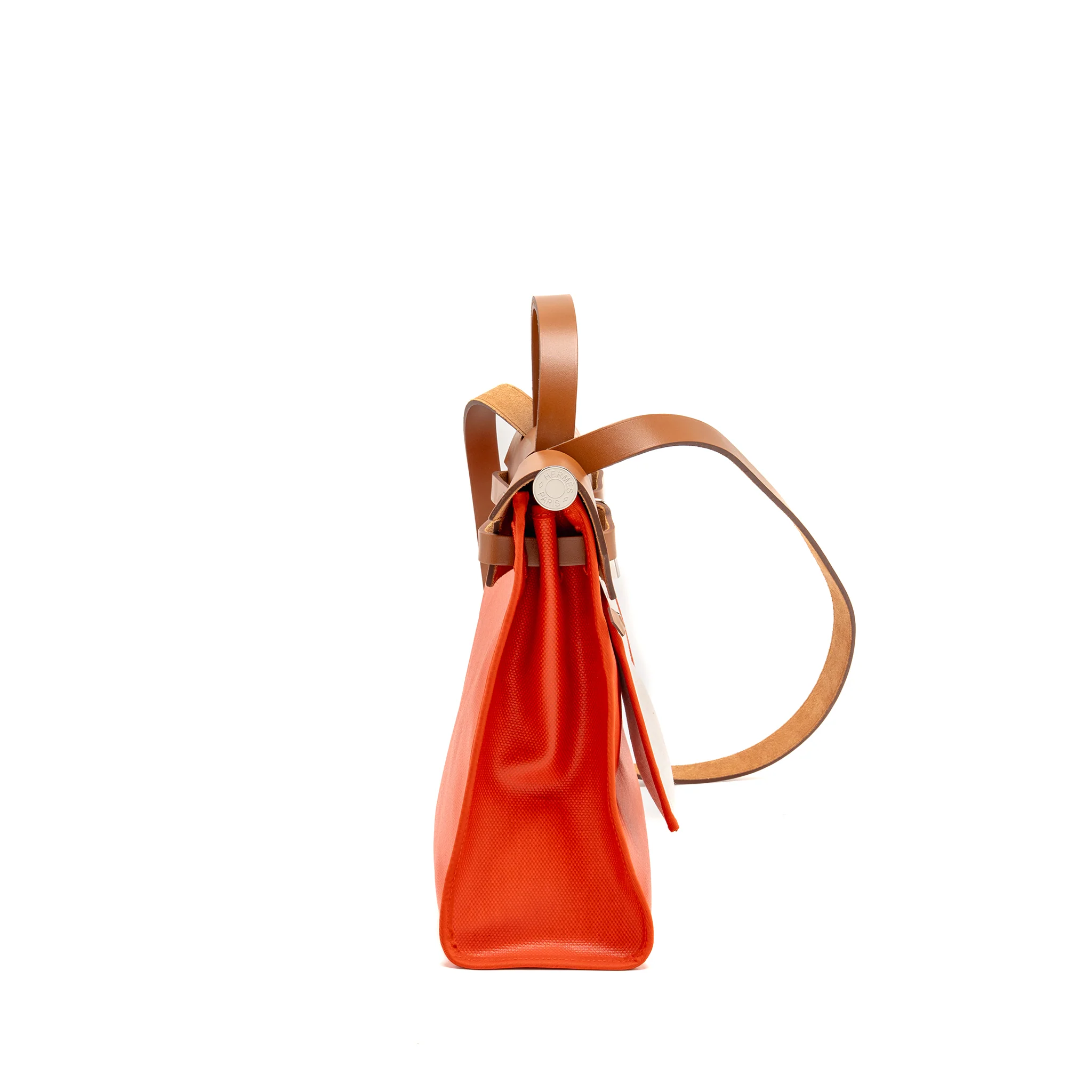 Hermes Herbag31 Zip Bag Toile H Berline Canvas / Hunter Capucine-Ecru-Beige / Fauve SHW Stamp U - Image 4