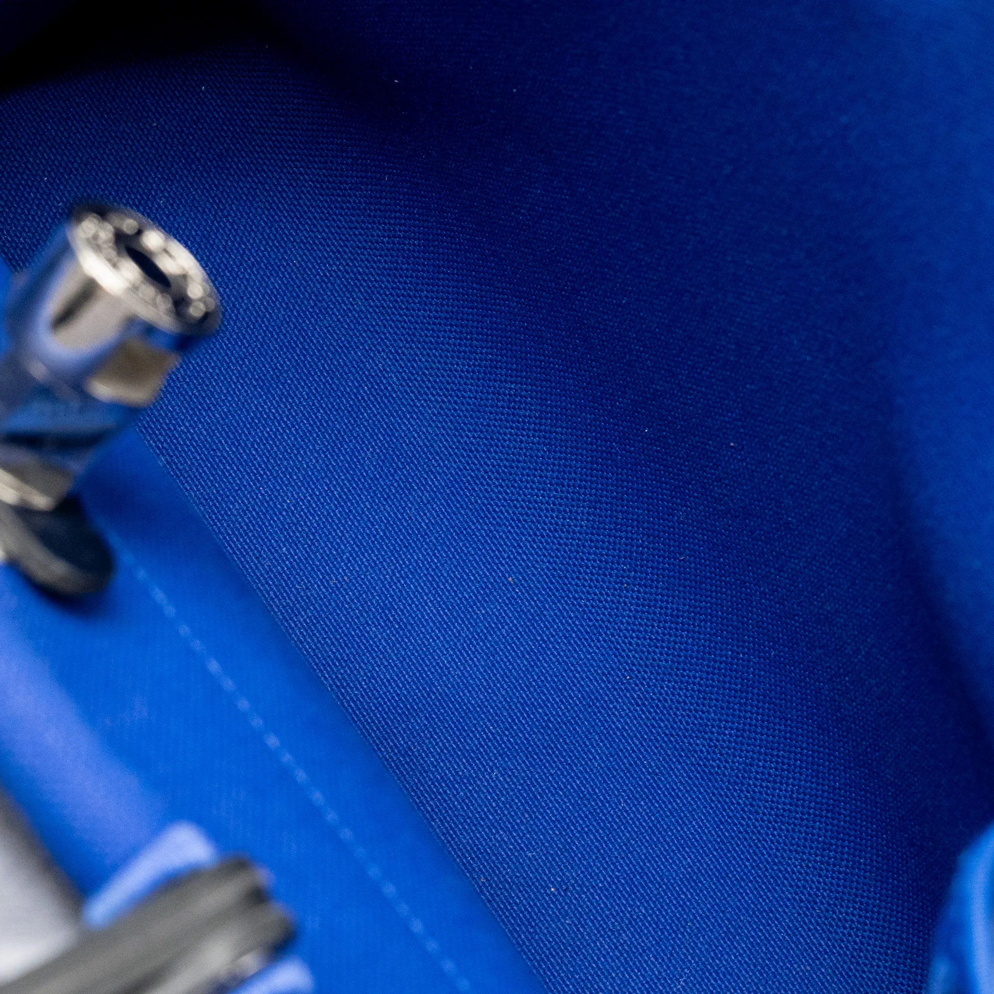 Hermes Herbag 31 Zip Bag Canvas/Hunter Leather Bleu Electrique/Bleu Indigo SHW Stamp A - Image 15