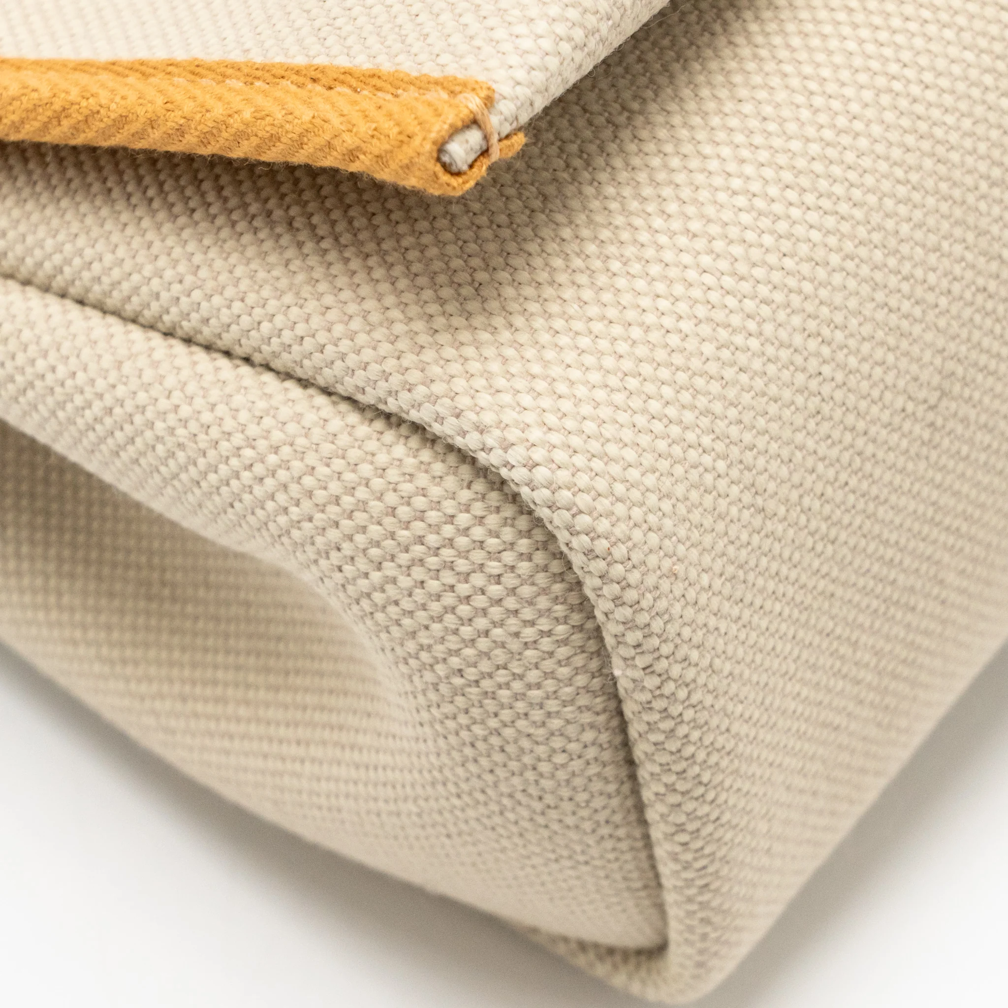 Hermes Herbag Mini Canvas/Hunter Leather Beton / Natural Sable SHW Stamp K - Image 11