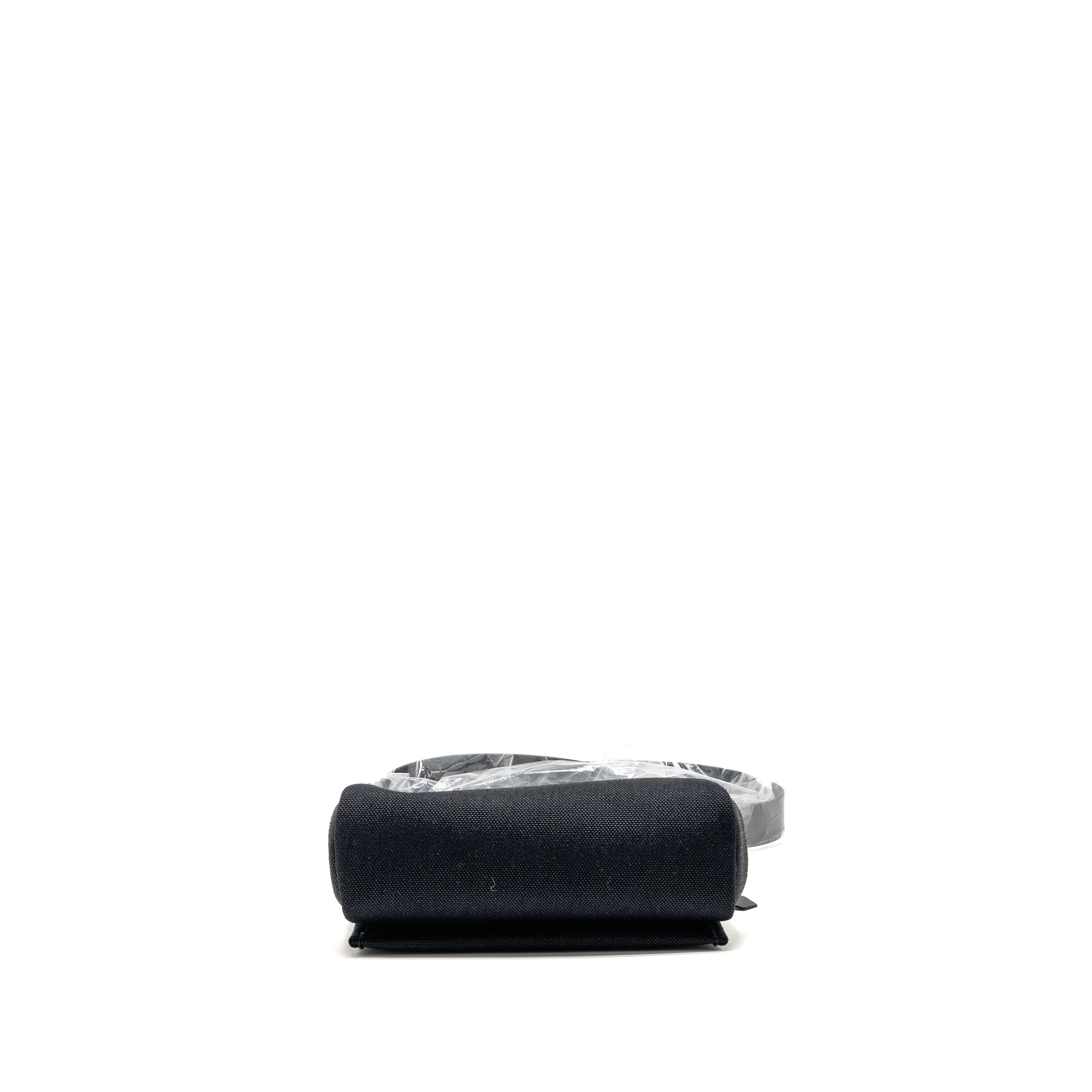 Hermes Herbag Mini Canvas / Hunter Leather Black GHW Stamp W - Image 6