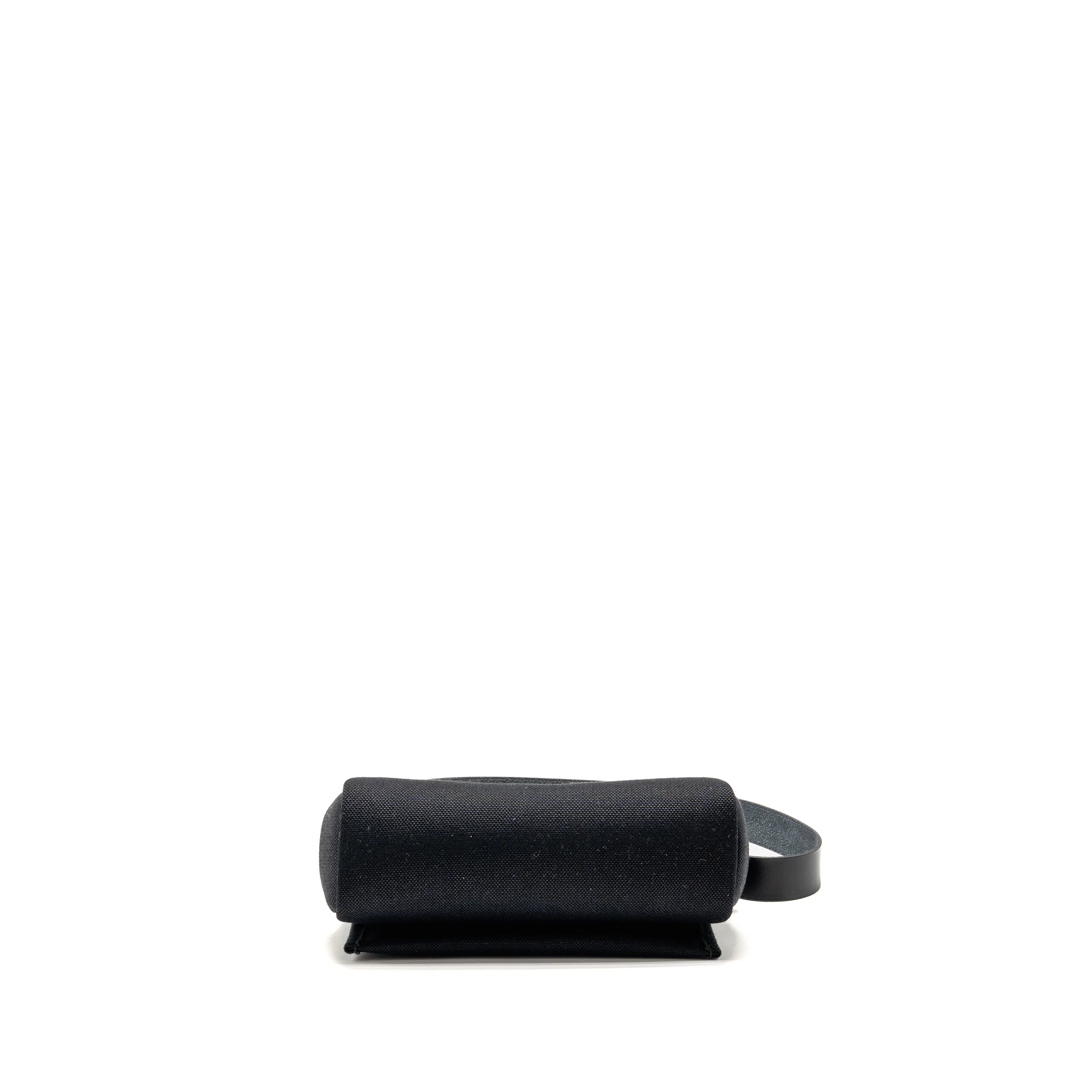 Hermes Herbag Mini Canvas/Hunter Leather Black SHW Stamp K - Image 6