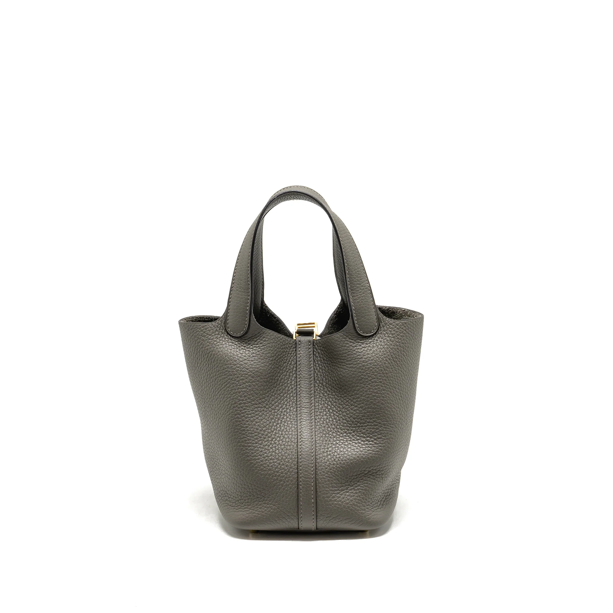Hermes picotin 18 lock bag clemence Gris meyer GHW stamp U - Image 2