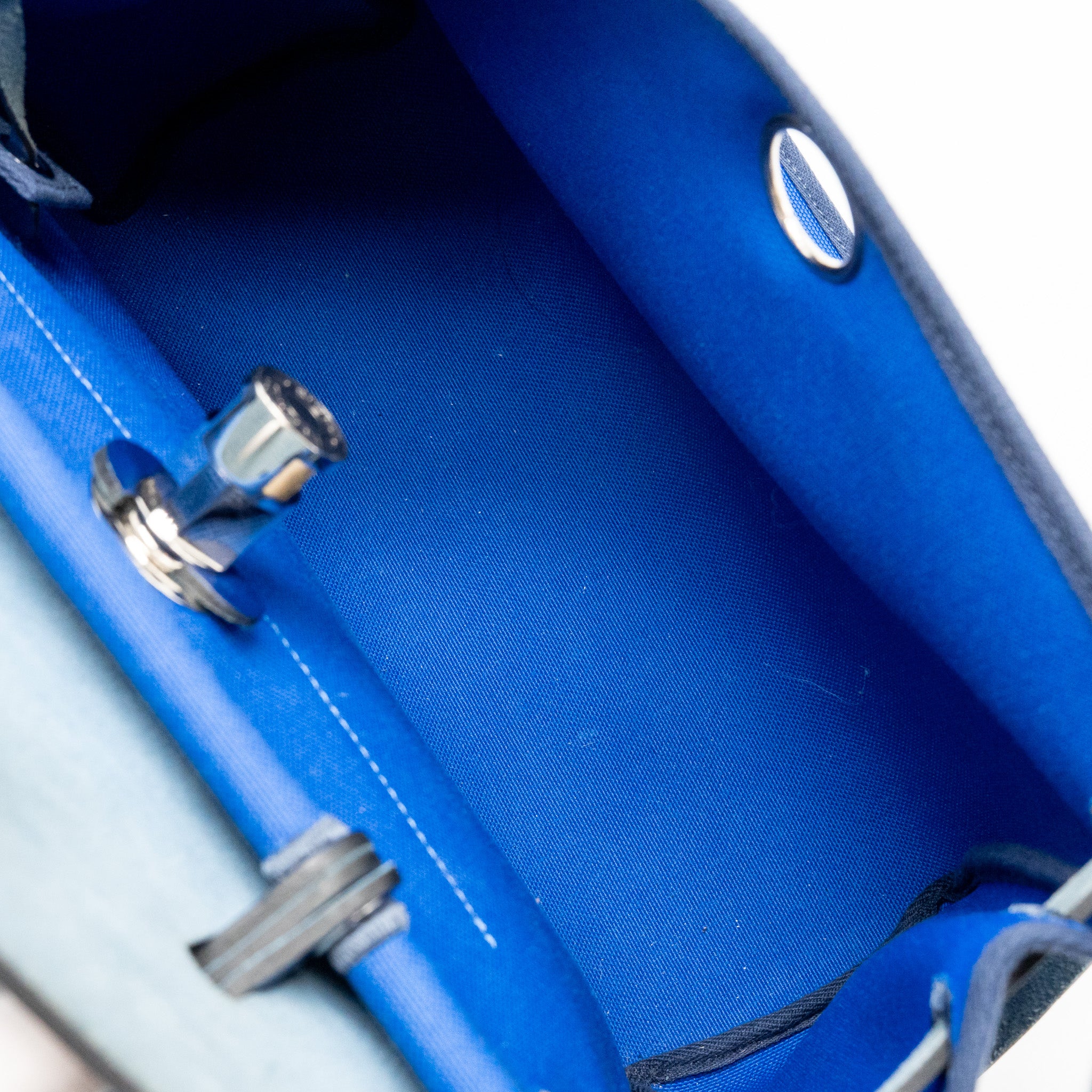 Hermes Herbag 31 Zip Bag Canvas/Hunter Leather Bleu Billard/Bleu Saphir SHW Stamp Z - Image 16