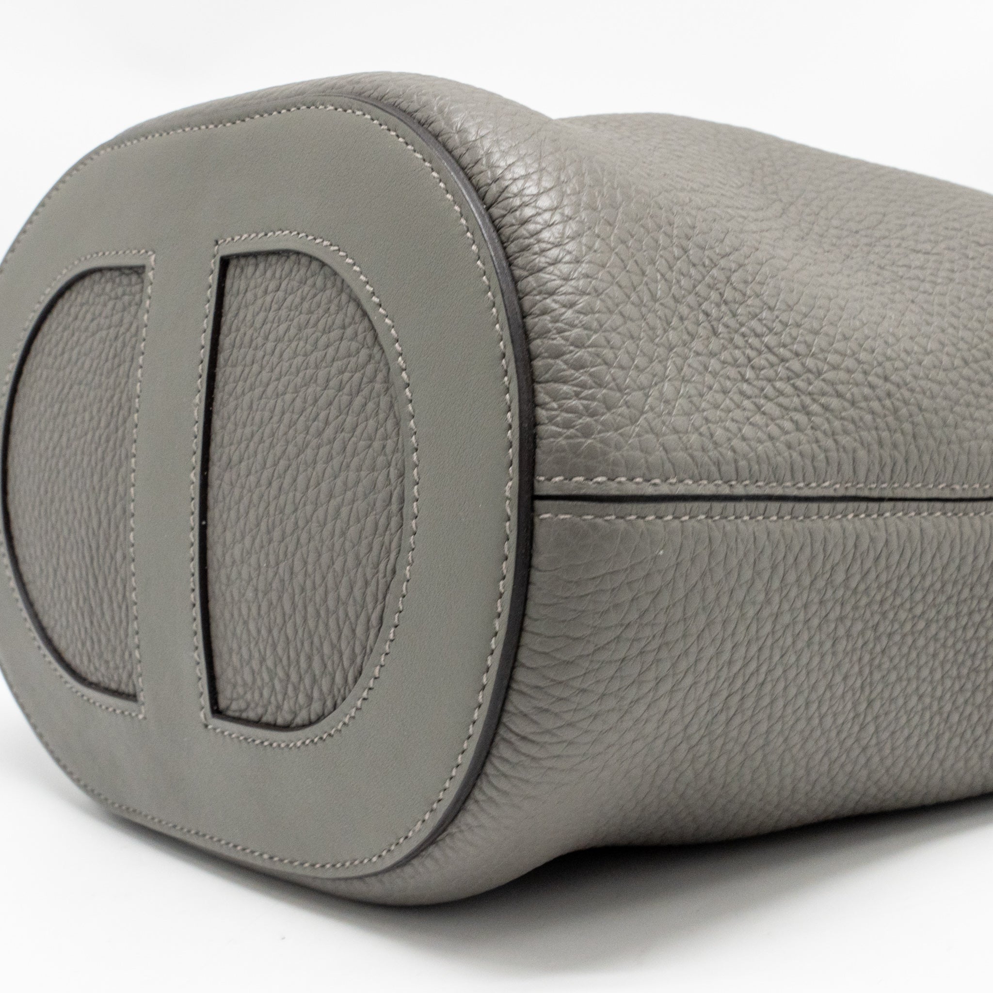 Hermes in-the-loop 23 Clemence Gris Meyer GHW Stamp U - Image 8