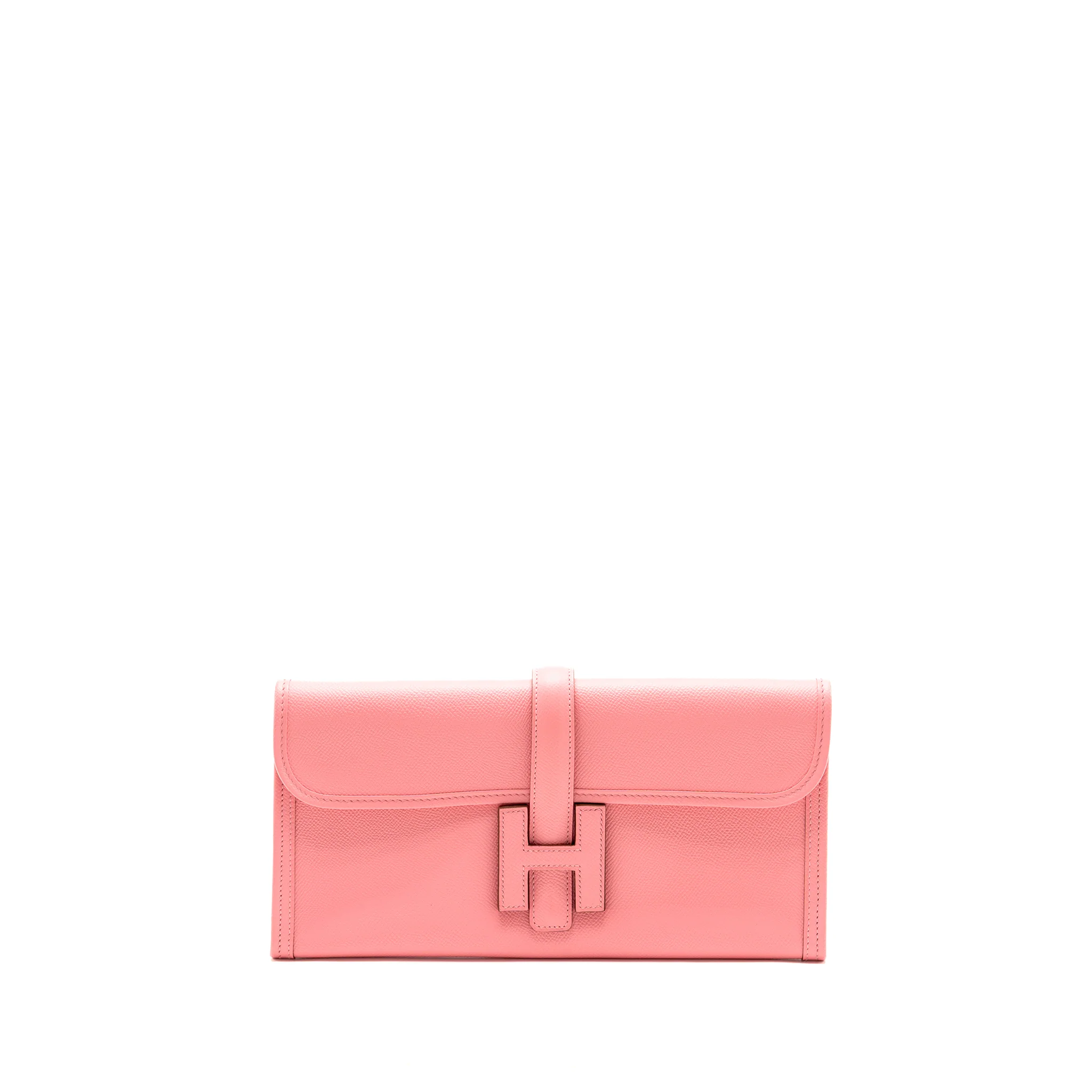 Hermes Jige 29 Clutch Epsom Rose Confetti Stamp Square R