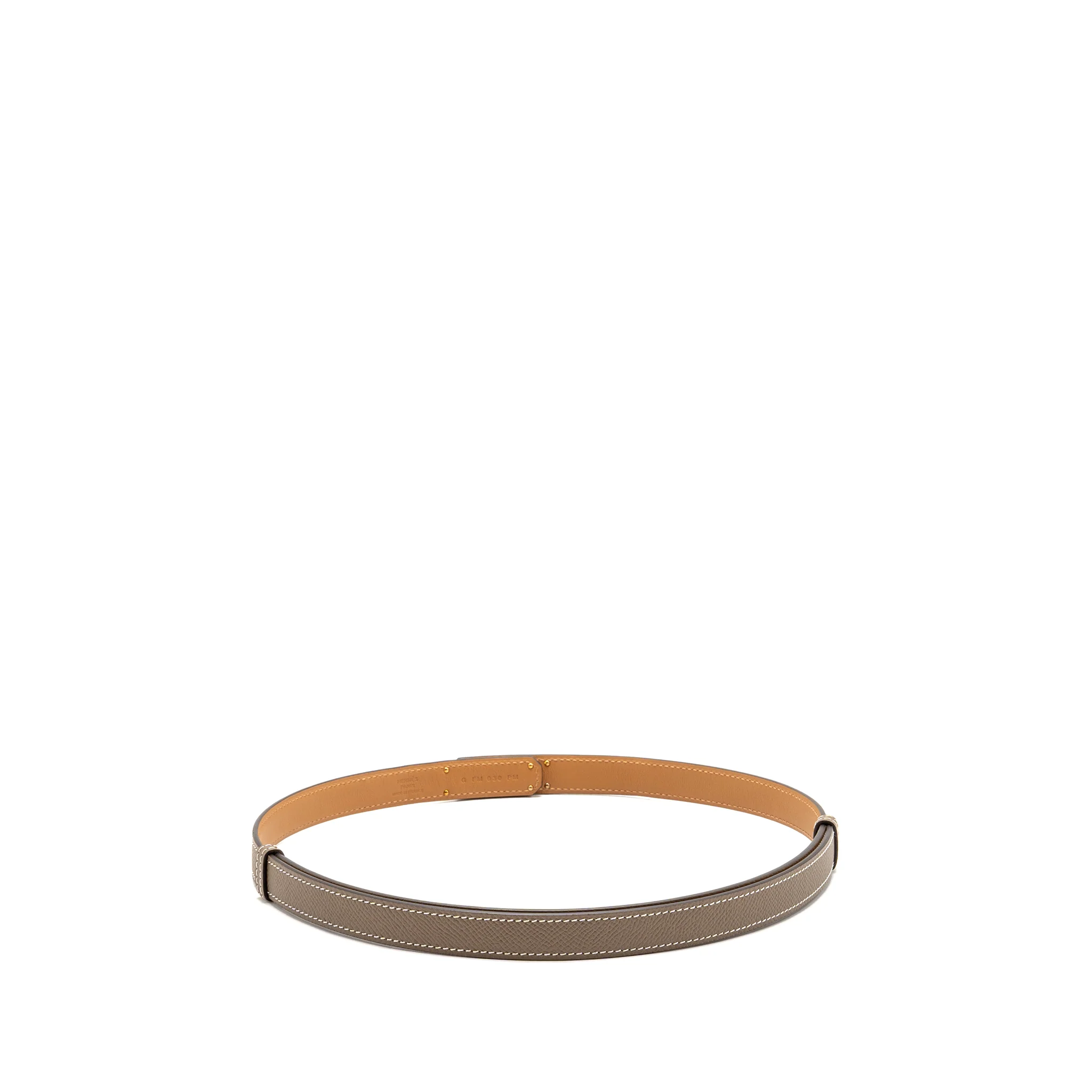 Hermes kelly 18 belt epsom etoupe GHW stamp G - Image 2