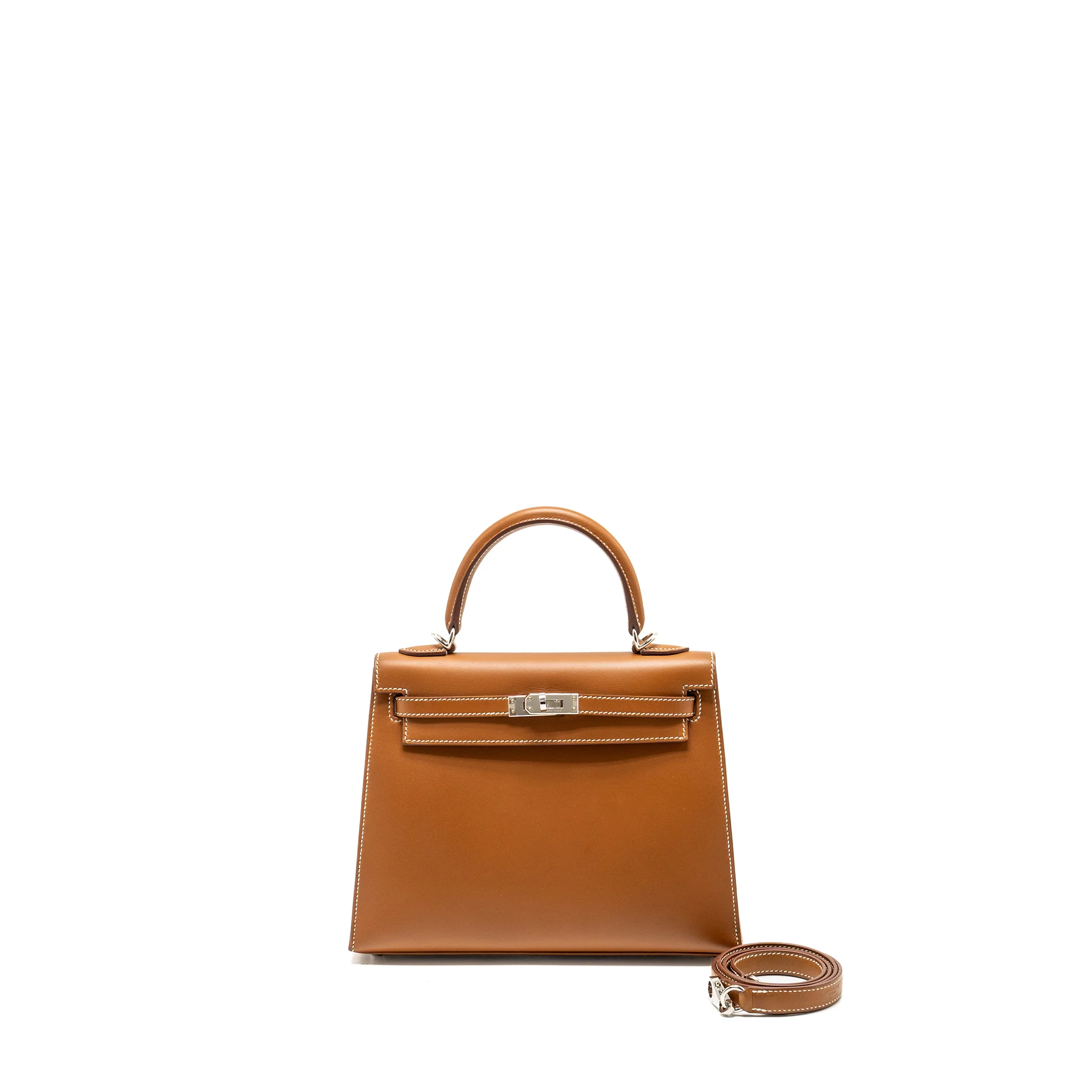 Hermes Kelly 25 Barenia Fauve SHW Stamp U