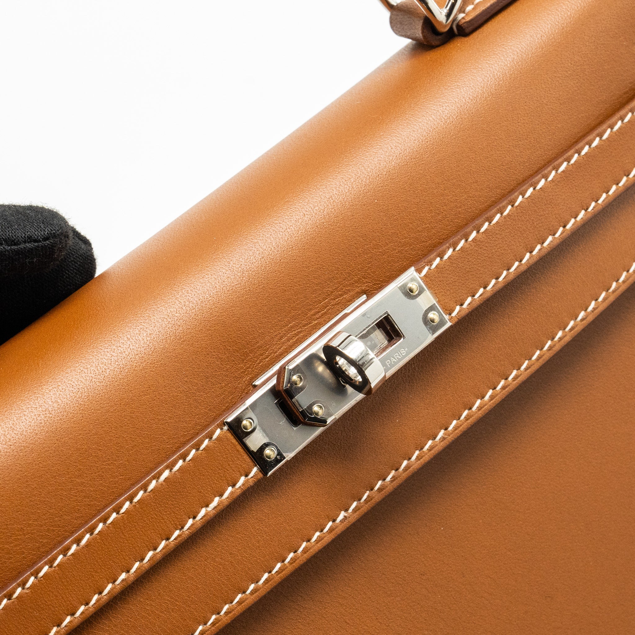 Hermes Kelly 25 Barenia Fauve SHW Stamp U - Image 13