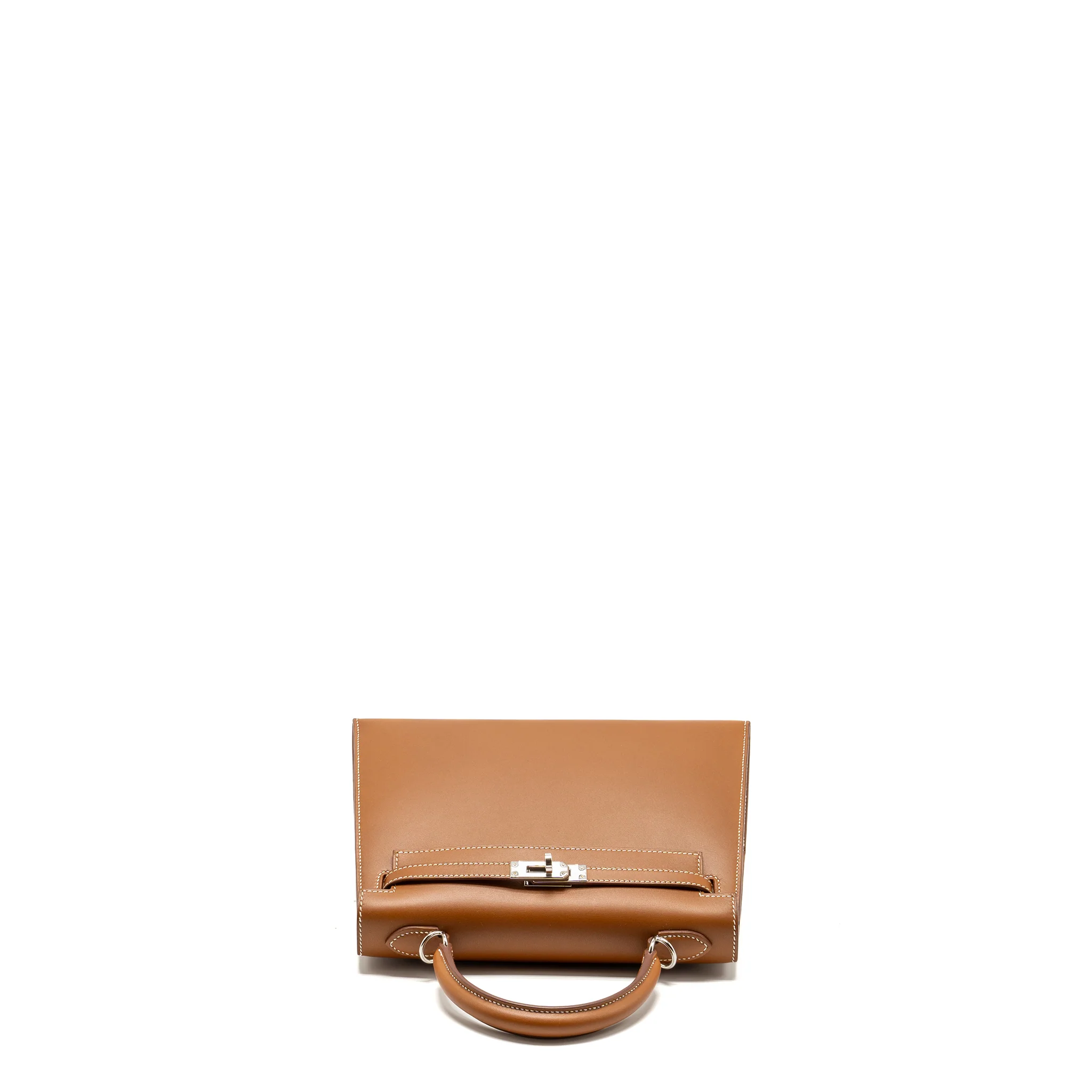 Hermes Kelly 25 Barenia Fauve SHW Stamp U - Image 5