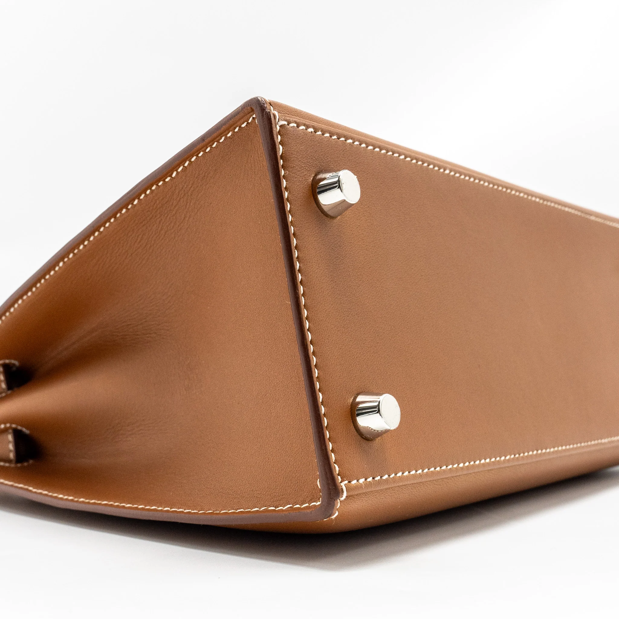 Hermes Kelly 25 Barenia Fauve SHW Stamp U - Image 7