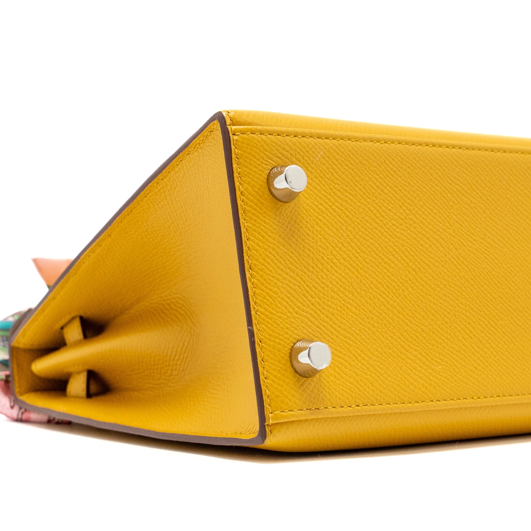 Hermes Kelly 25 Epsom 9D Jaune Amber SHW Stamp Y - Image 10