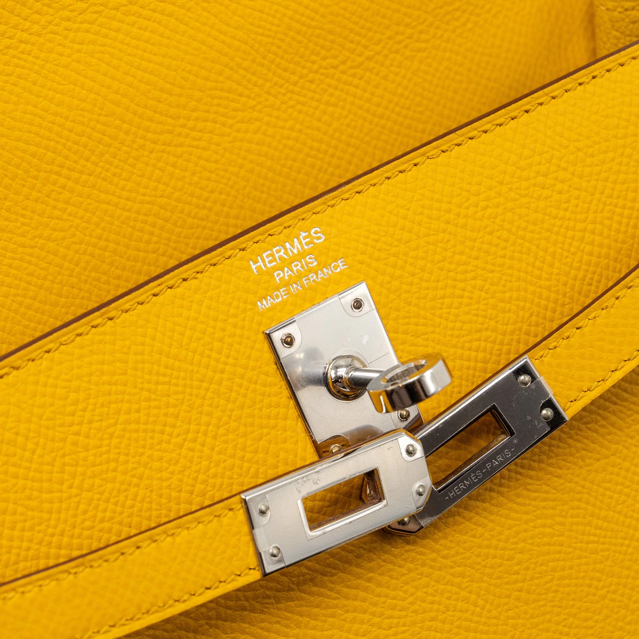Hermes Kelly 25 Epsom 9D Jaune Amber SHW Stamp Y - Image 15