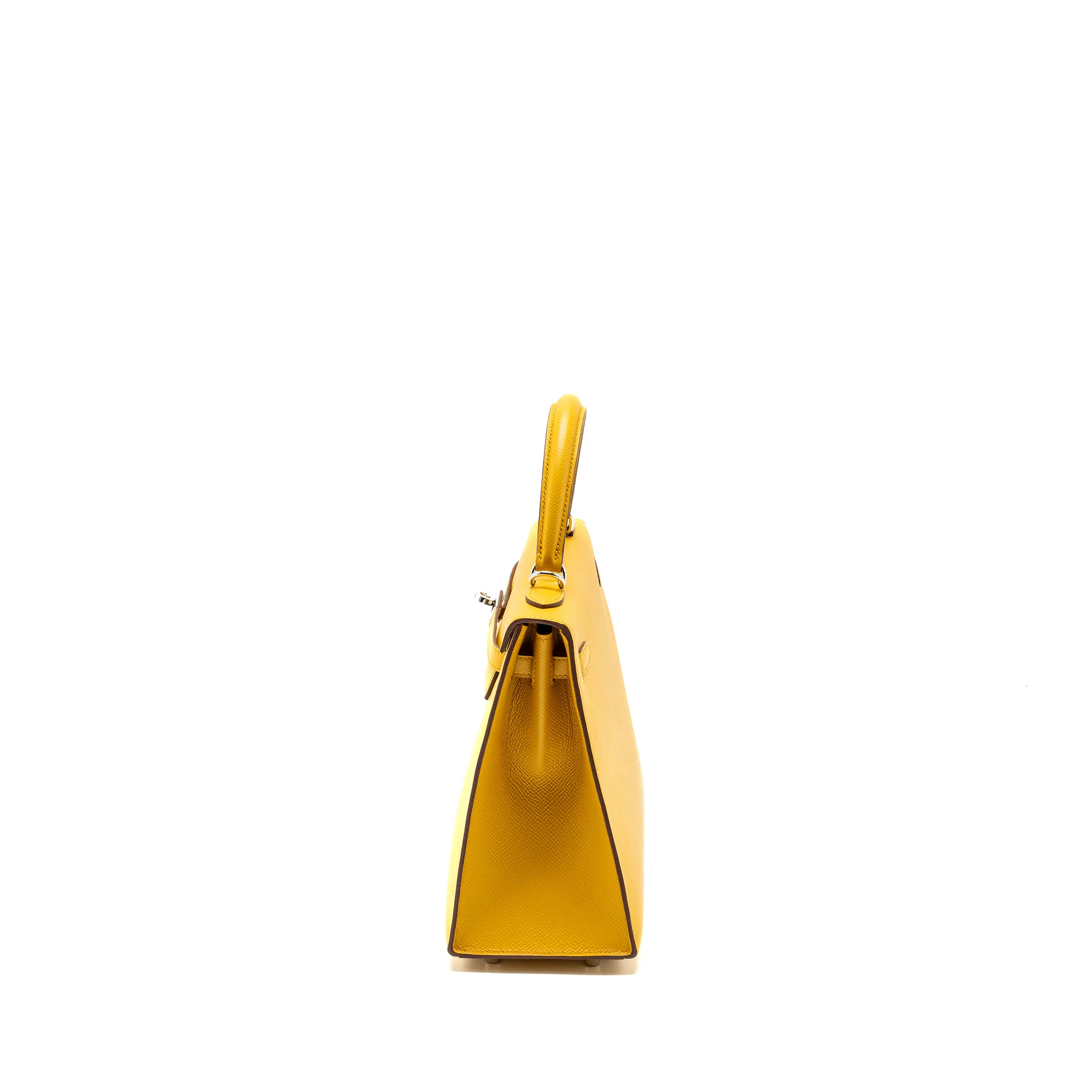 Hermes Kelly 25 Epsom 9D Jaune Amber SHW Stamp Y - Image 4