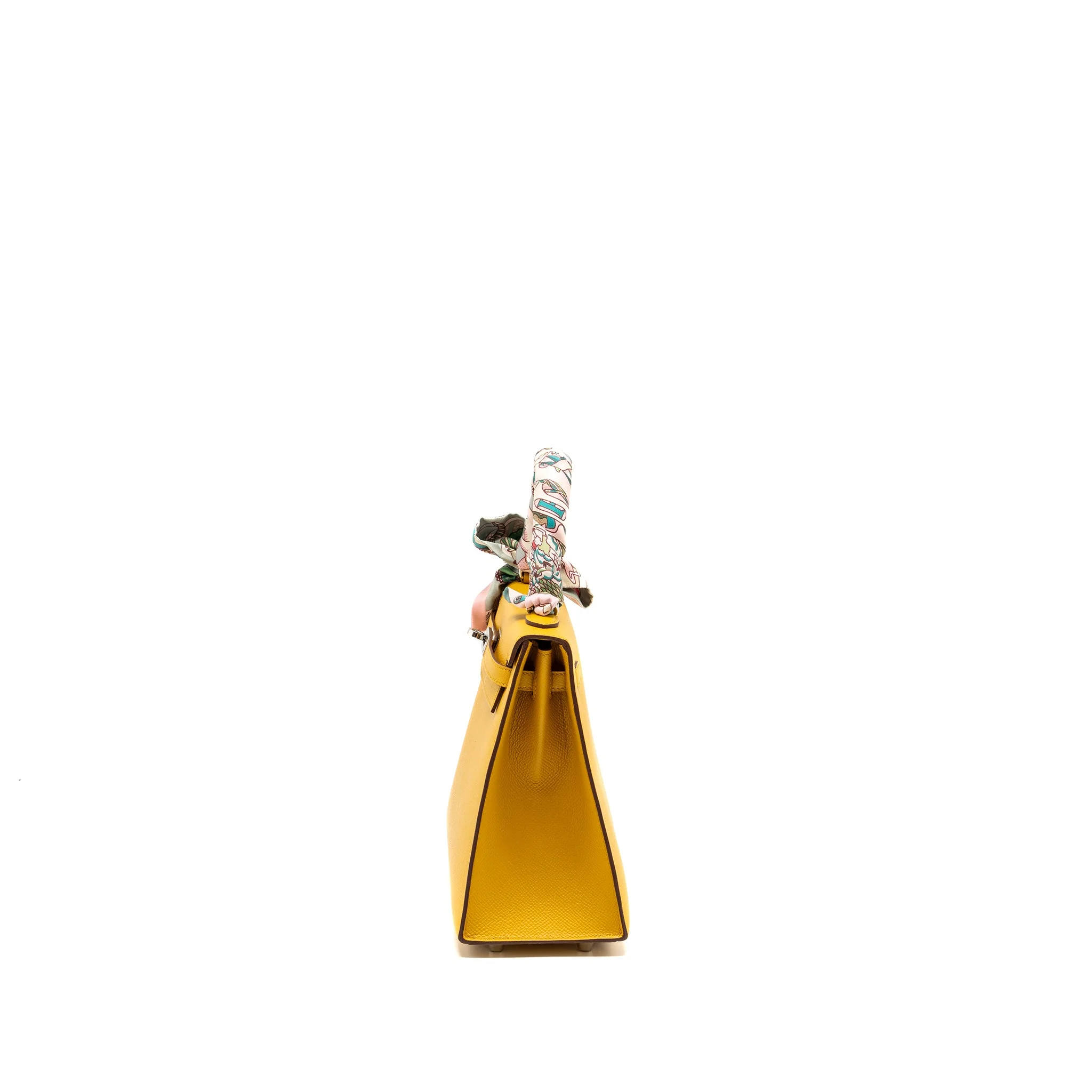 Hermes Kelly 25 Epsom 9D Jaune Amber SHW Stamp Y - Image 7