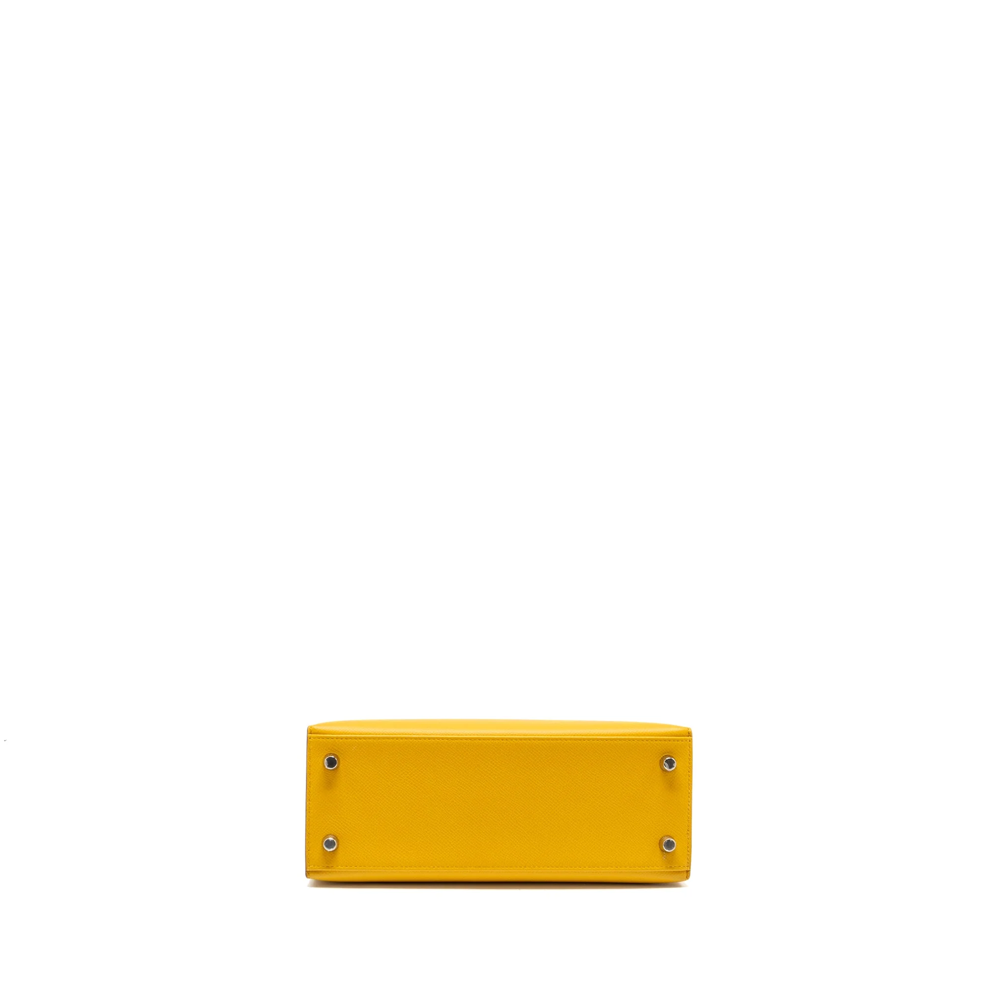 Hermes Kelly 25 Epsom 9D Jaune Amber SHW Stamp Y - Image 9