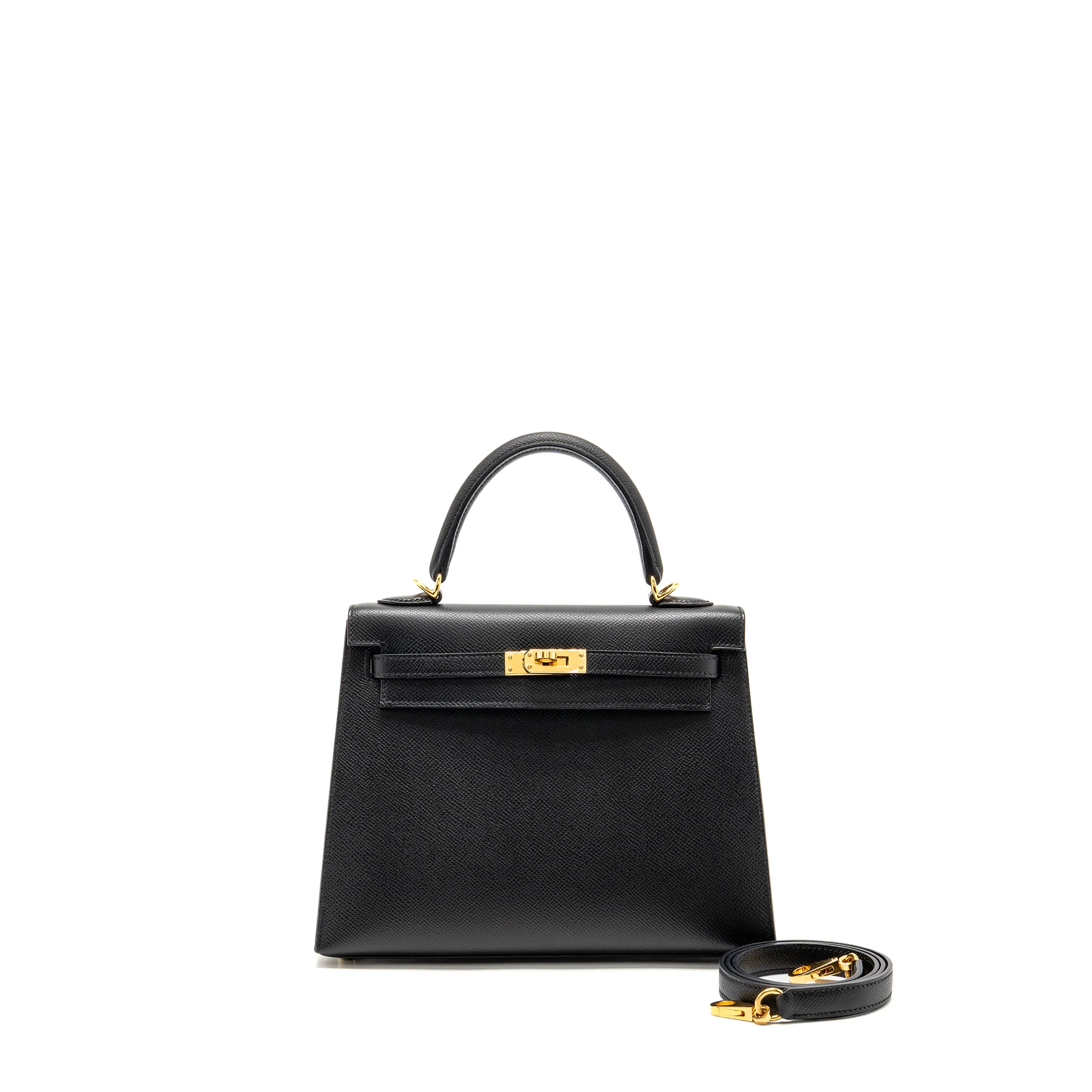 Hermes kelly 25 epsom black GHW stamp Z