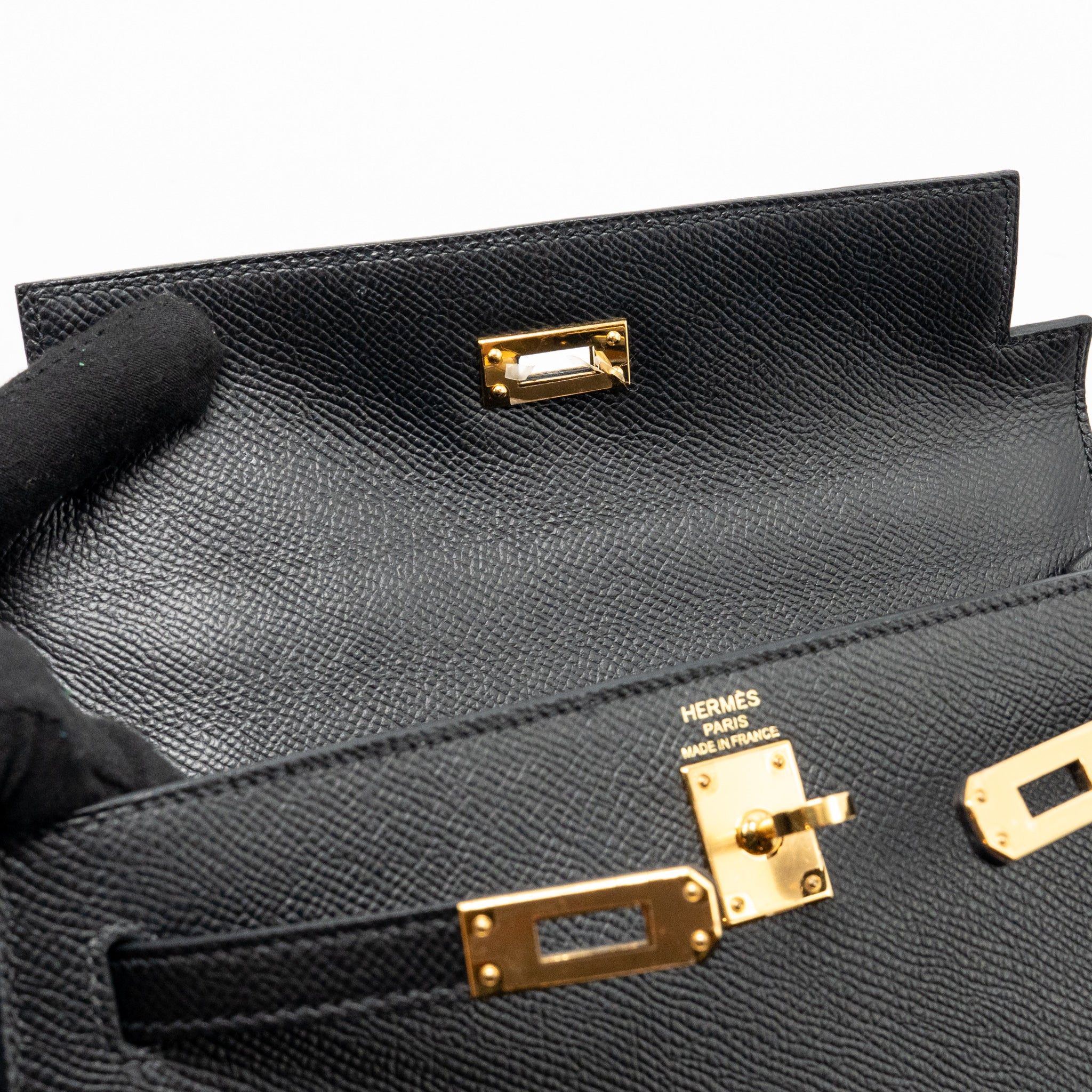 Hermes kelly 25 epsom black GHW stamp Z - Image 16