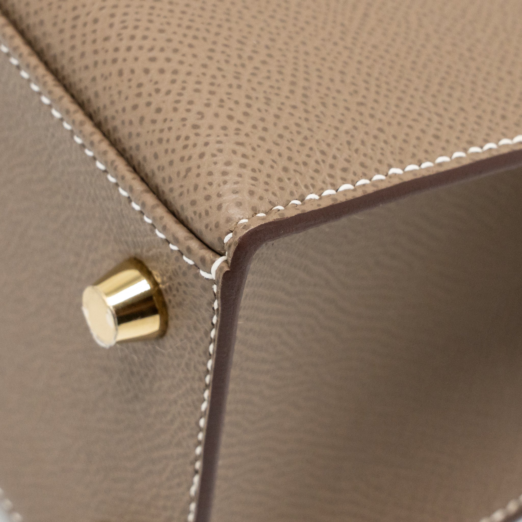 Hermes Kelly 25 Epsom Etoupe GHW Stamp U - Image 10