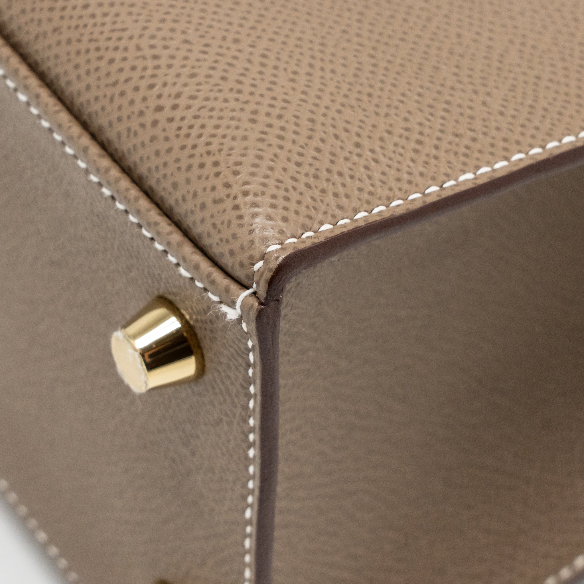 Hermes Kelly 25 Epsom Etoupe GHW Stamp U - Image 12