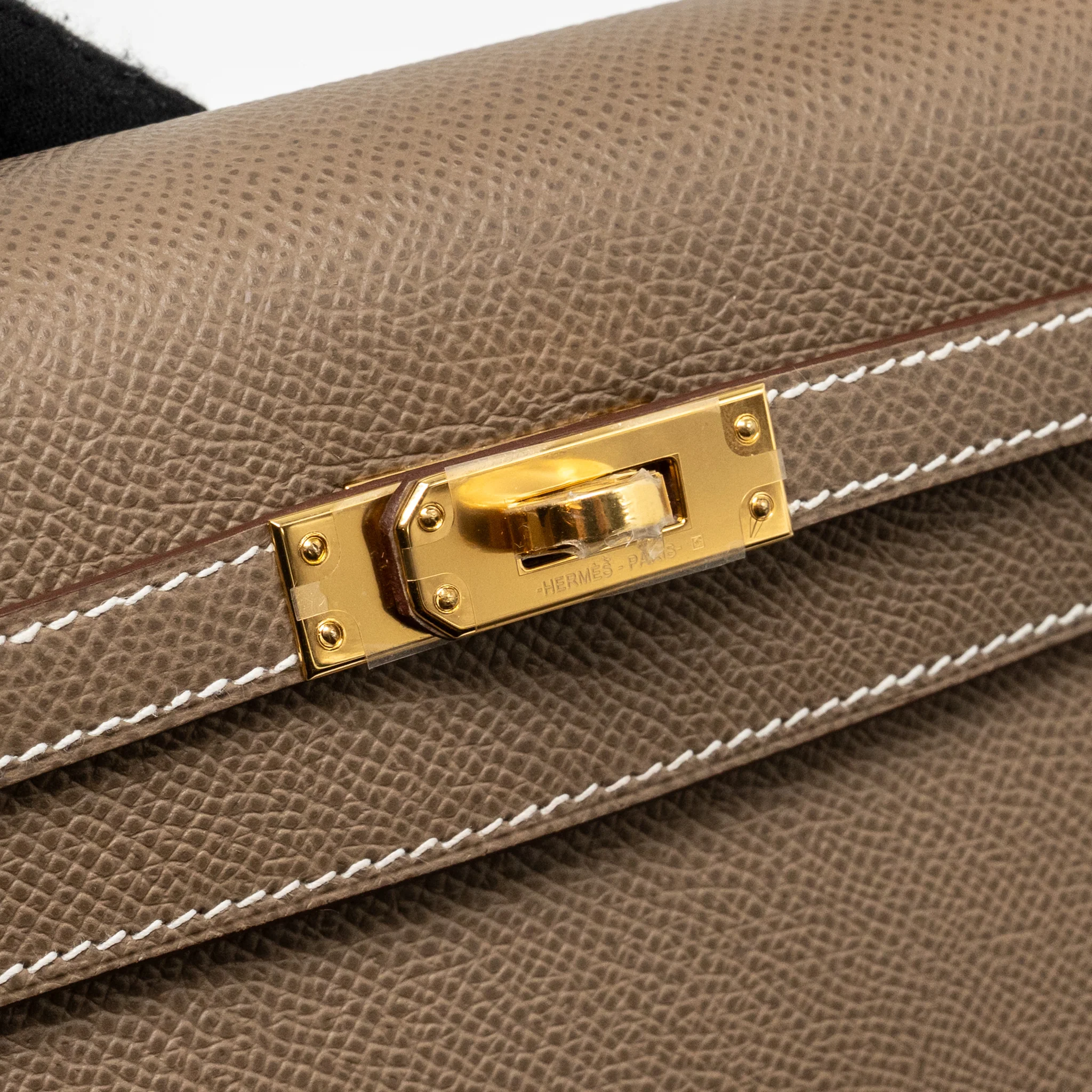 Hermes Kelly 25 Epsom Etoupe GHW Stamp U - Image 14