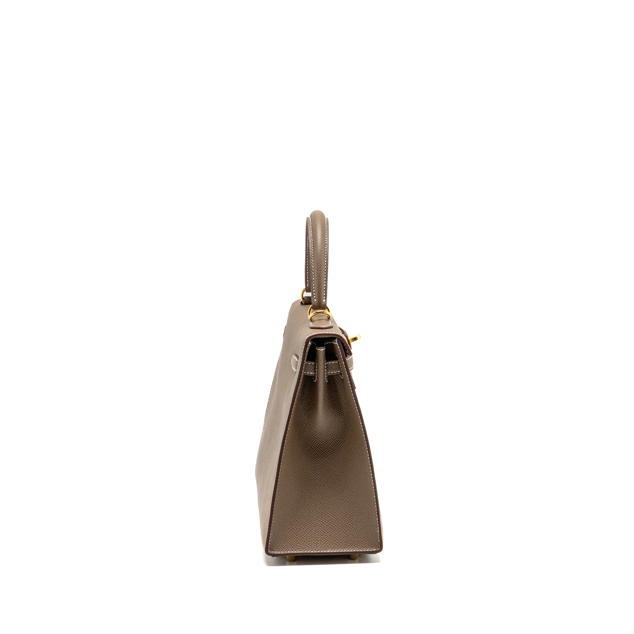 Hermes Kelly 25 Epsom Etoupe GHW Stamp U - Image 3