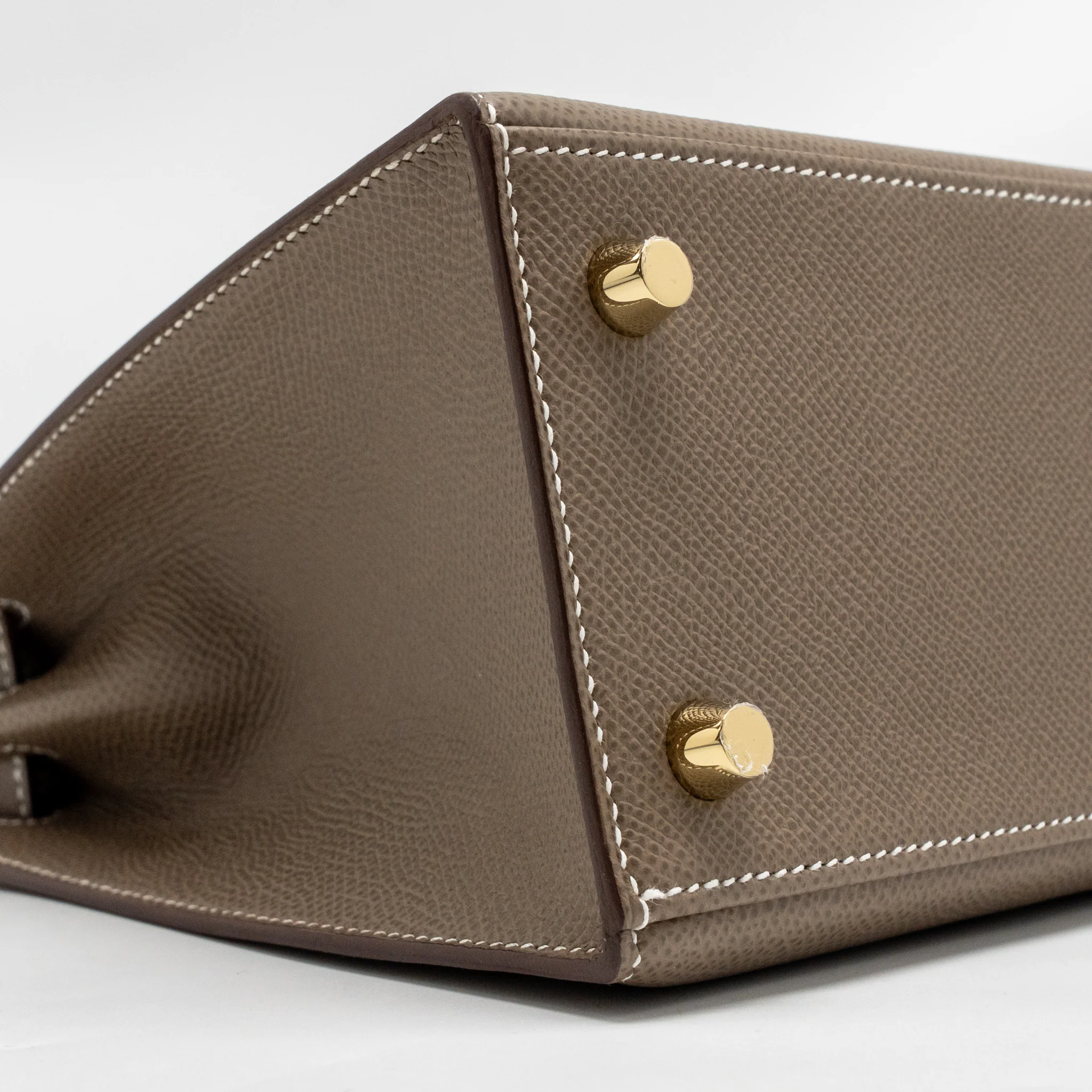 Hermes Kelly 25 Epsom Etoupe GHW Stamp U - Image 7
