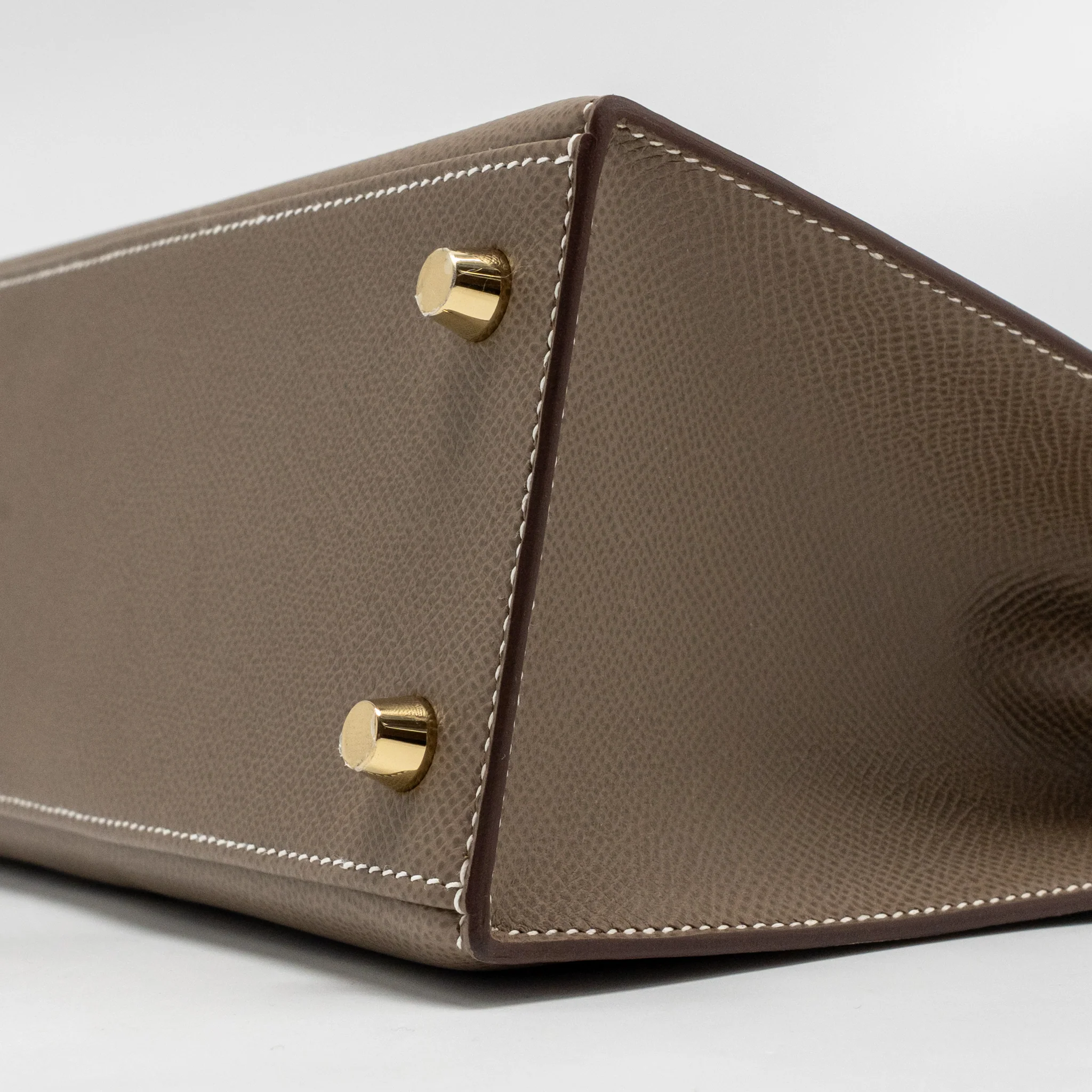 Hermes Kelly 25 Epsom Etoupe GHW Stamp U - Image 8