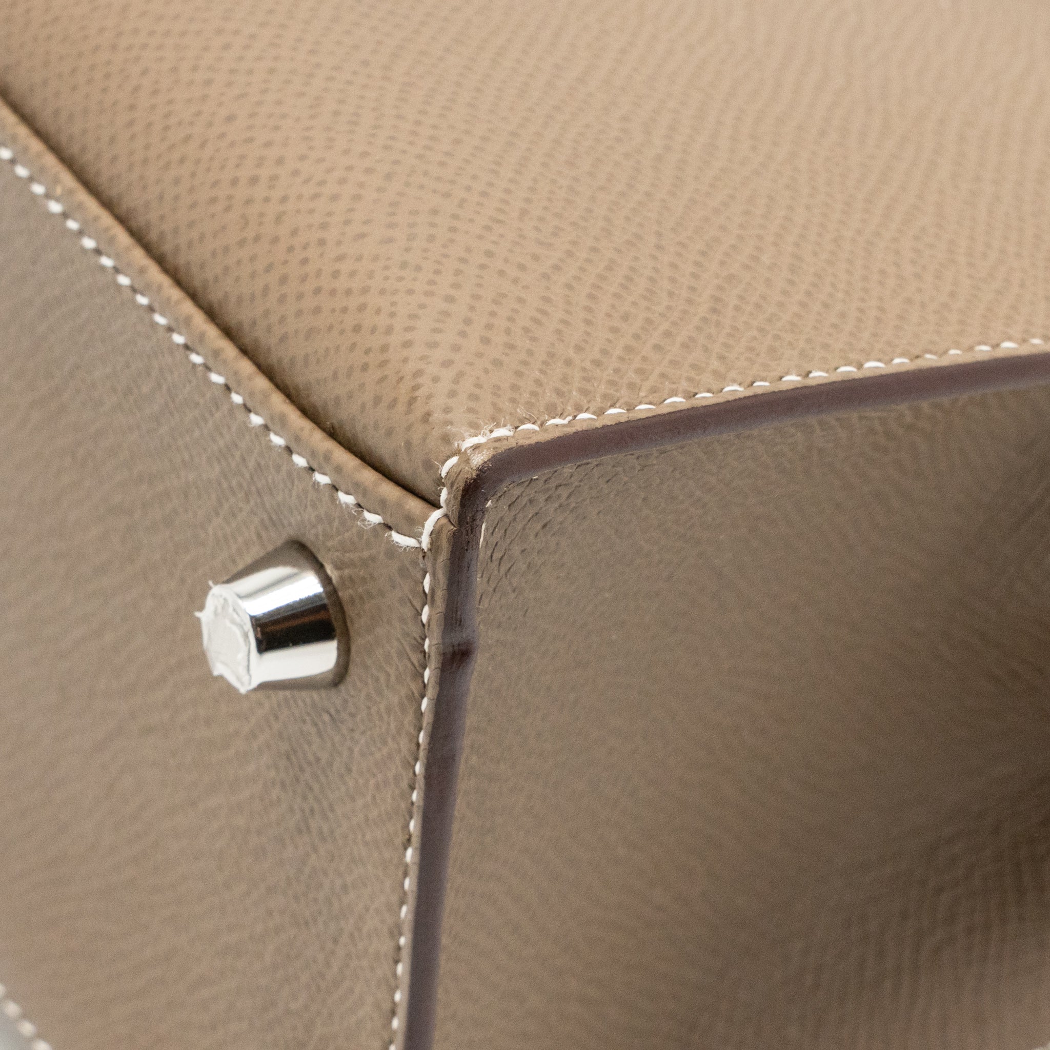 Hermes Kelly 25 Epsom Etoupe SHW Stamp Y - Image 10