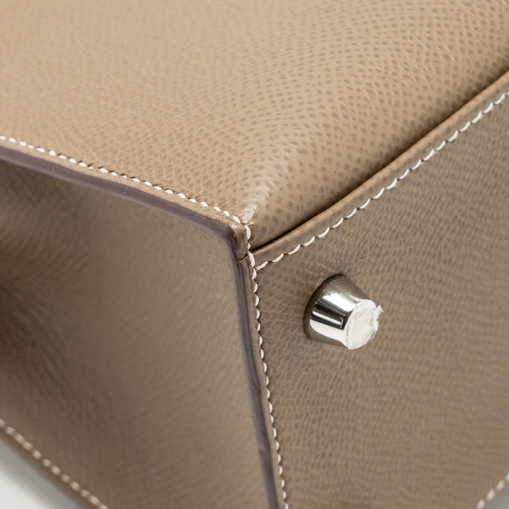 Hermes Kelly 25 Epsom Etoupe SHW Stamp Y - Image 11