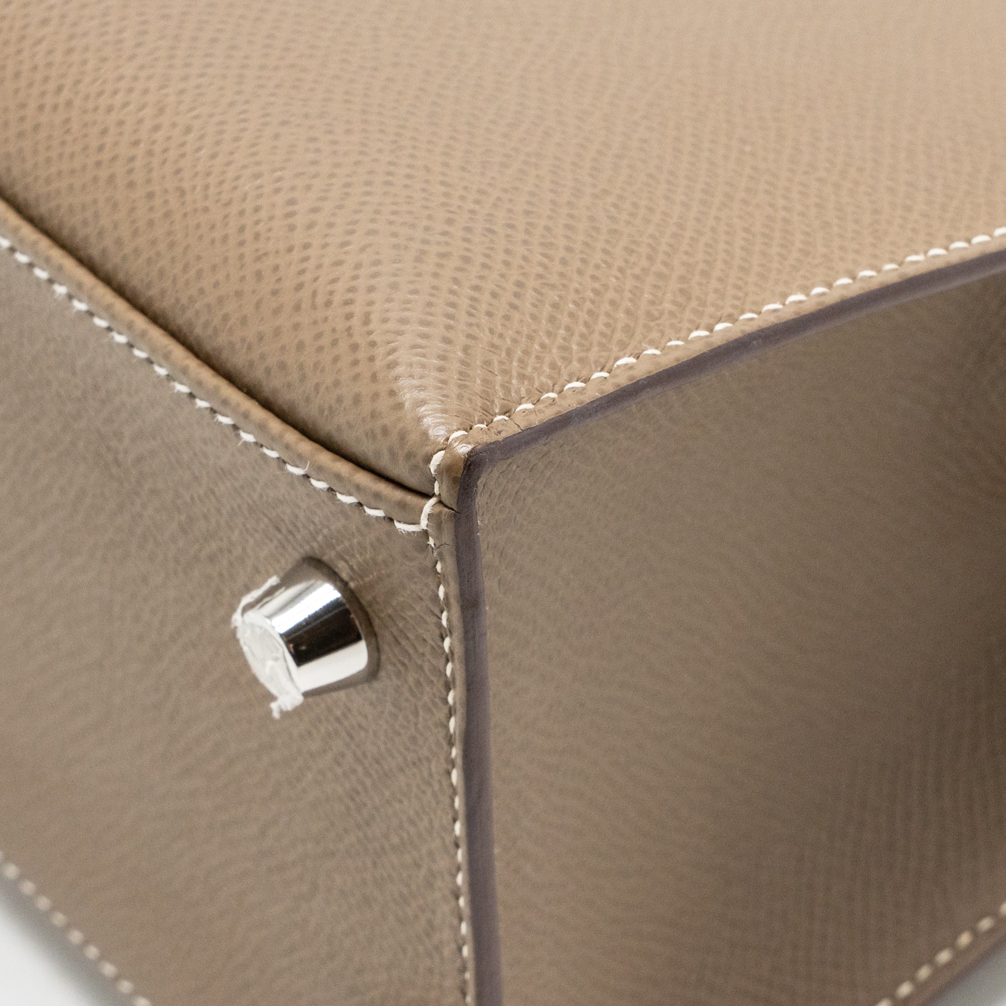 Hermes Kelly 25 Epsom Etoupe SHW Stamp Y - Image 12