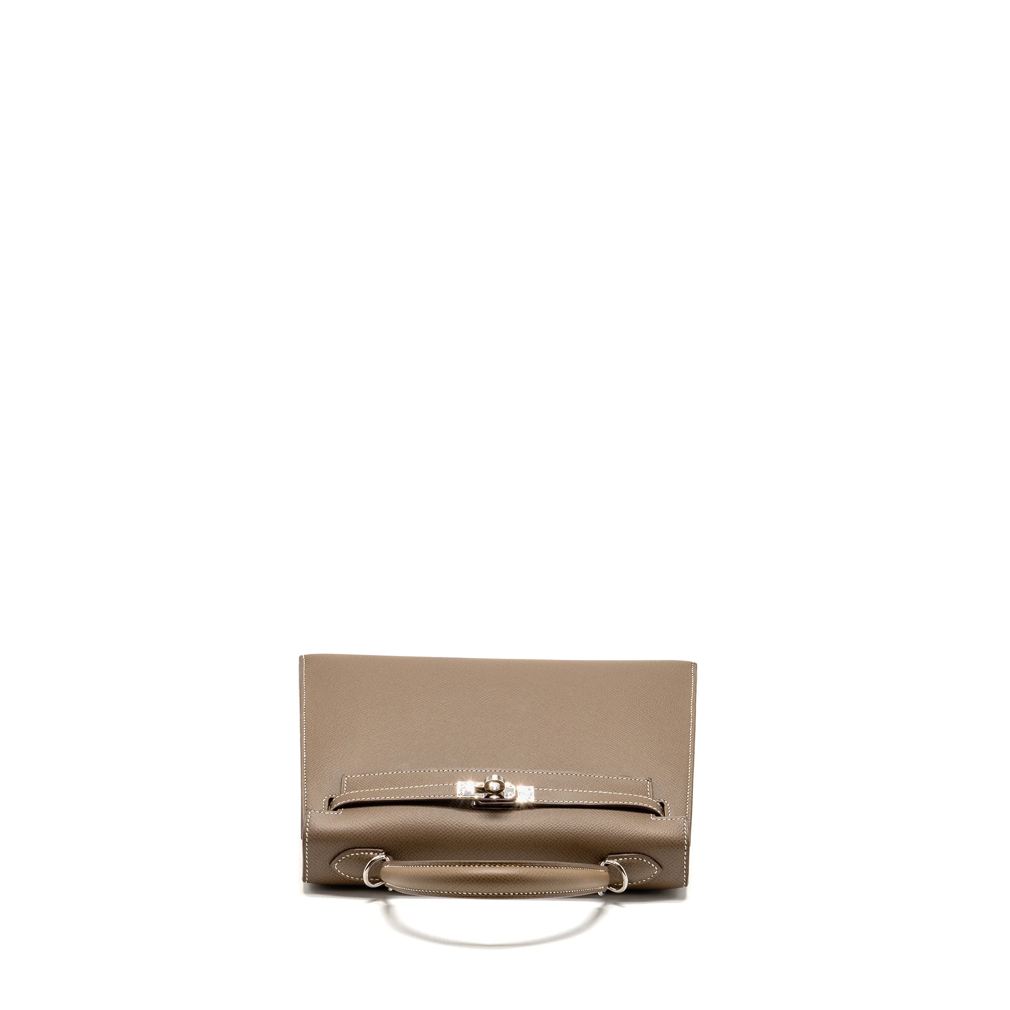 Hermes Kelly 25 Epsom Etoupe SHW Stamp Y - Image 5