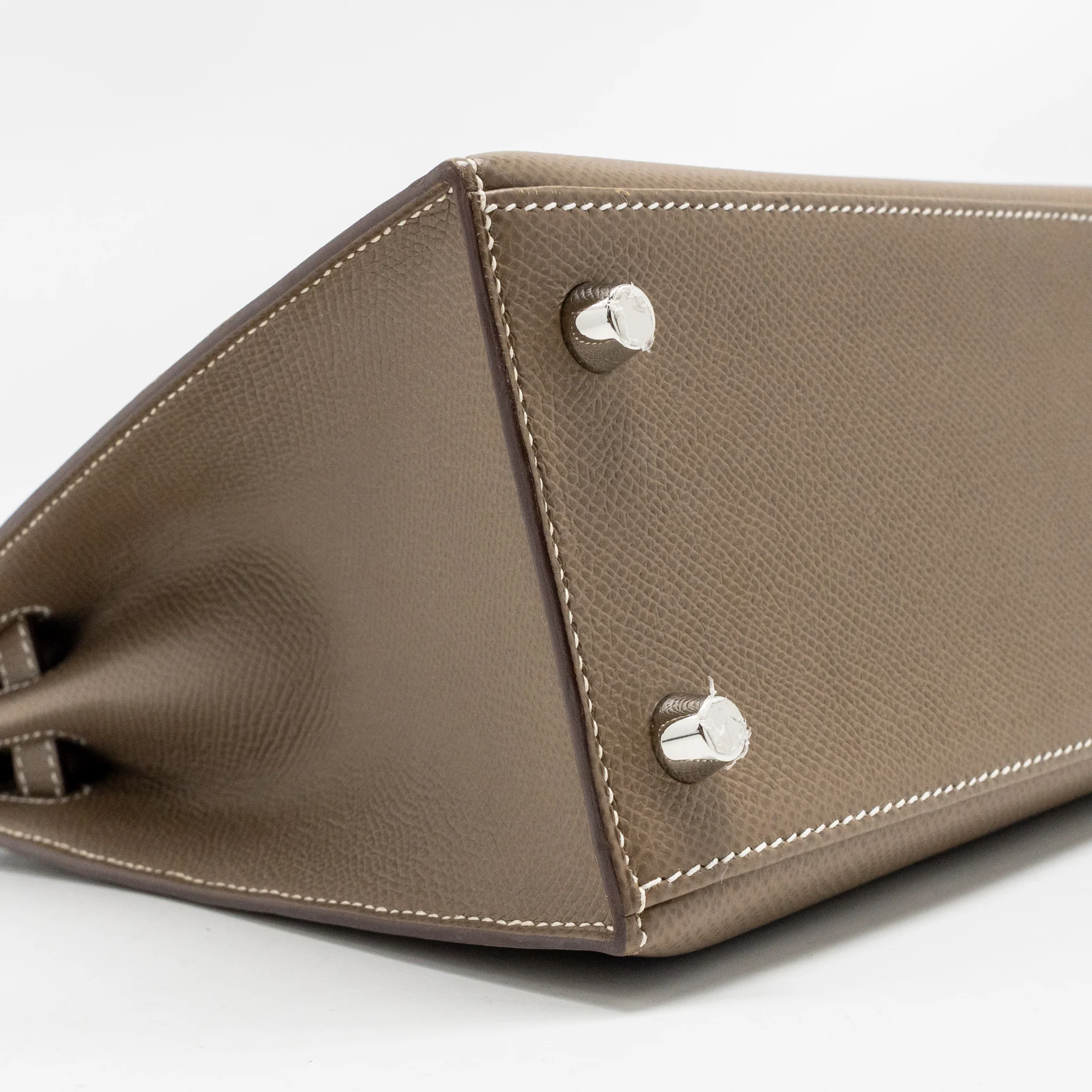 Hermes Kelly 25 Epsom Etoupe SHW Stamp Y - Image 7